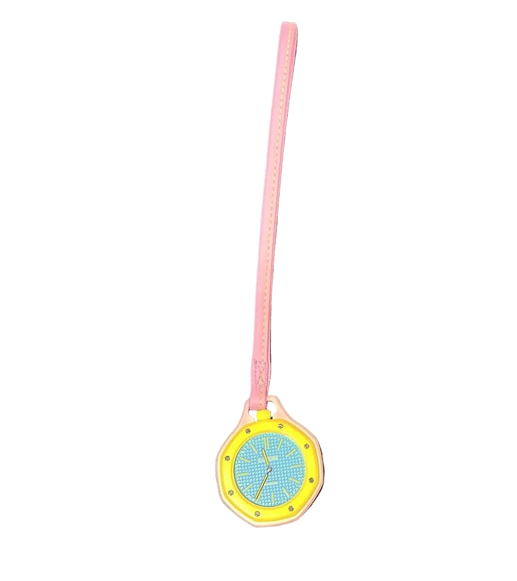 clock charmes pink yellow