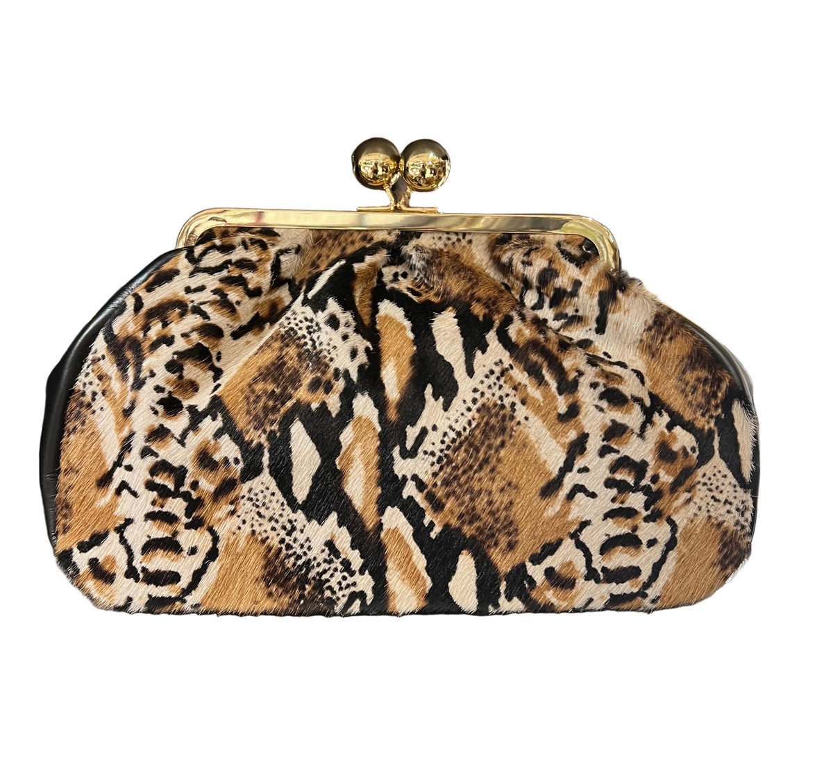 Mega clutch cavallino pyt caramello