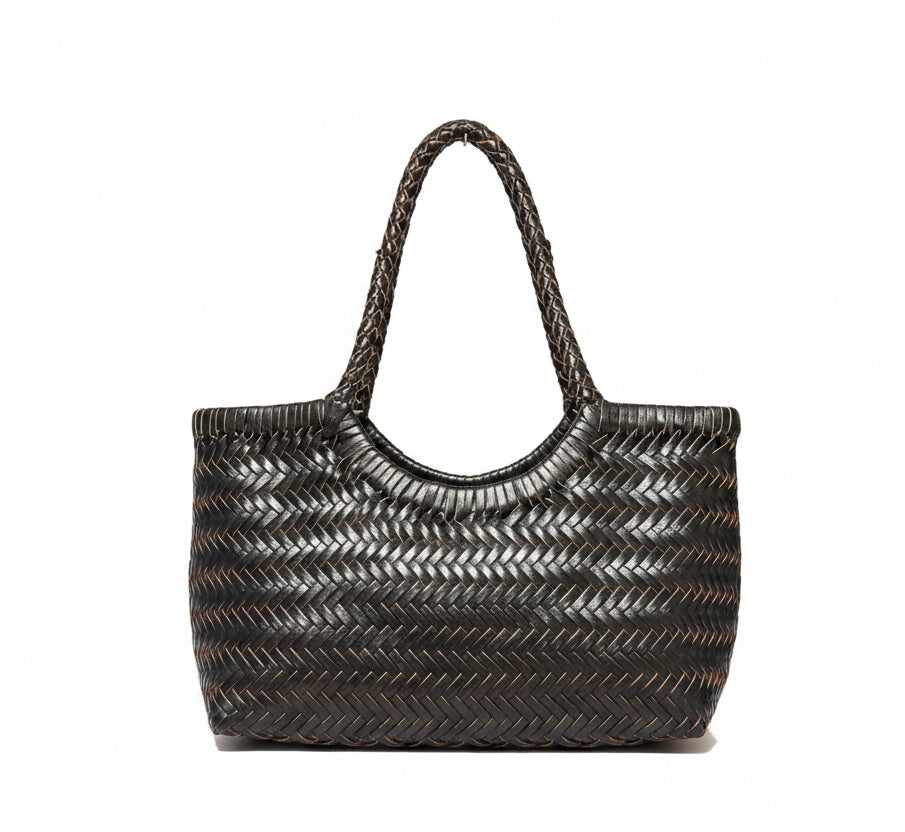 Basket mini intrecciata nero