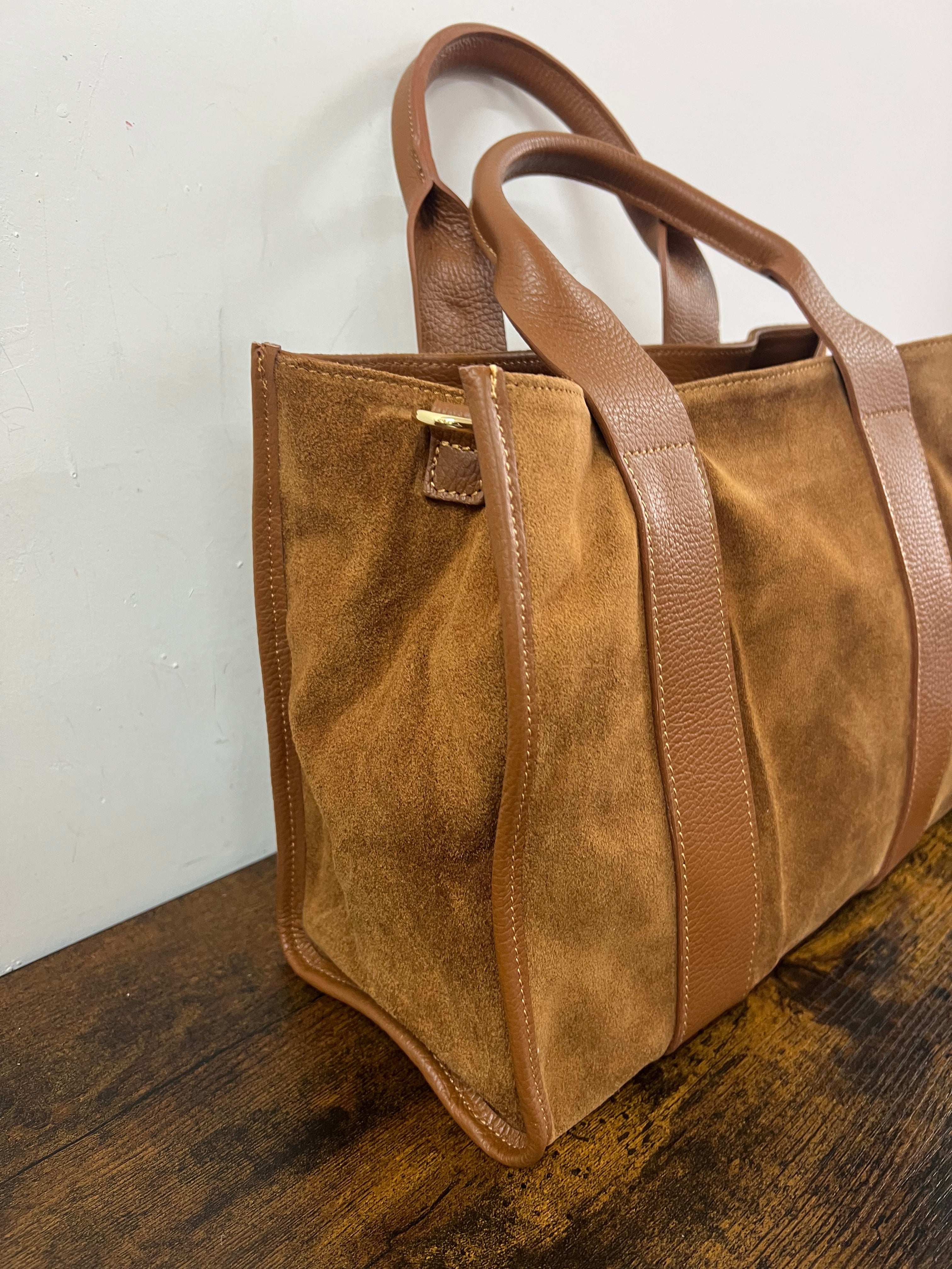 Elvira big z suede cuoio scuro