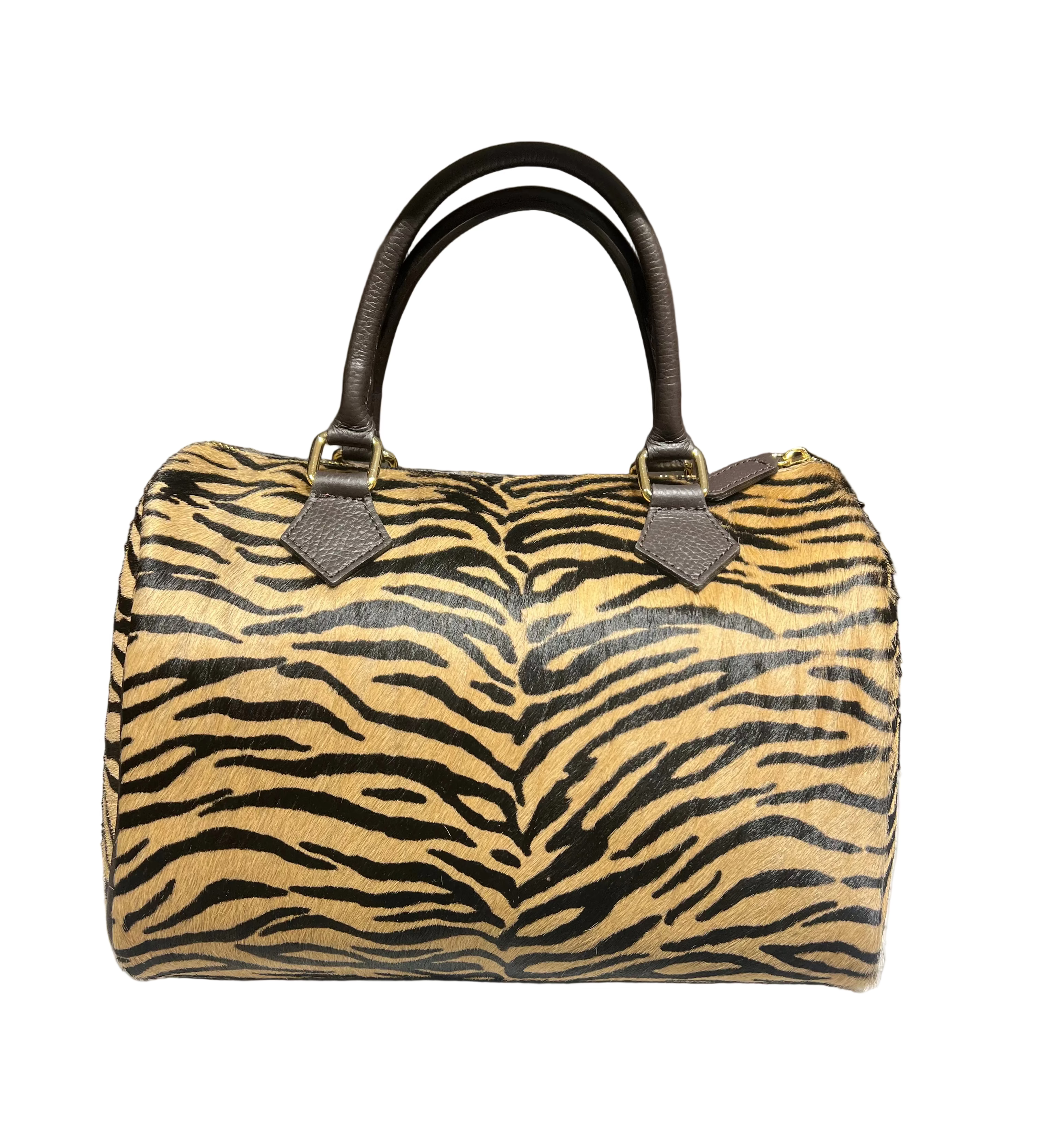 Bauletto maxi cavallino tigrato marrone