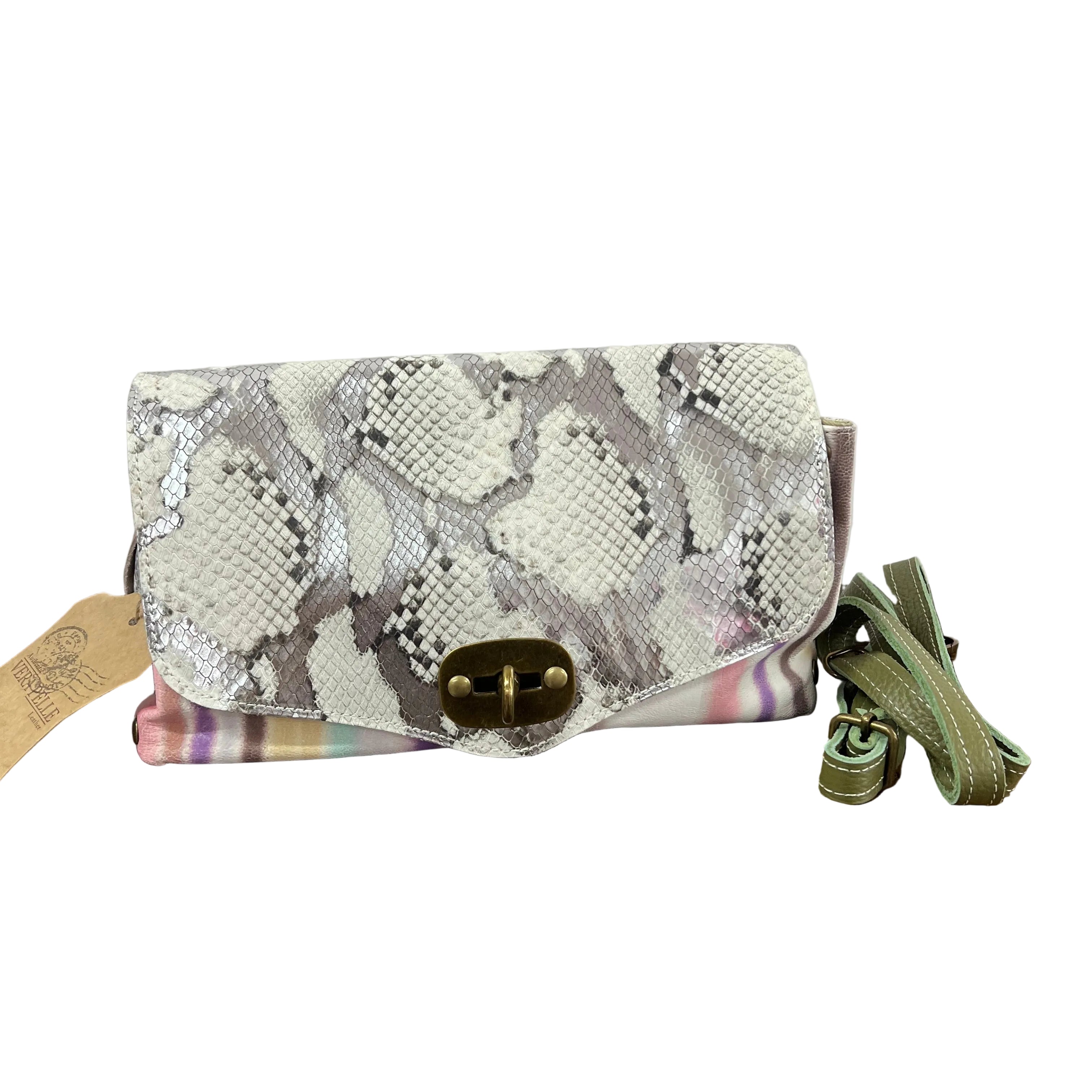 Country bag mini patchwork pyt grigio stra rosa