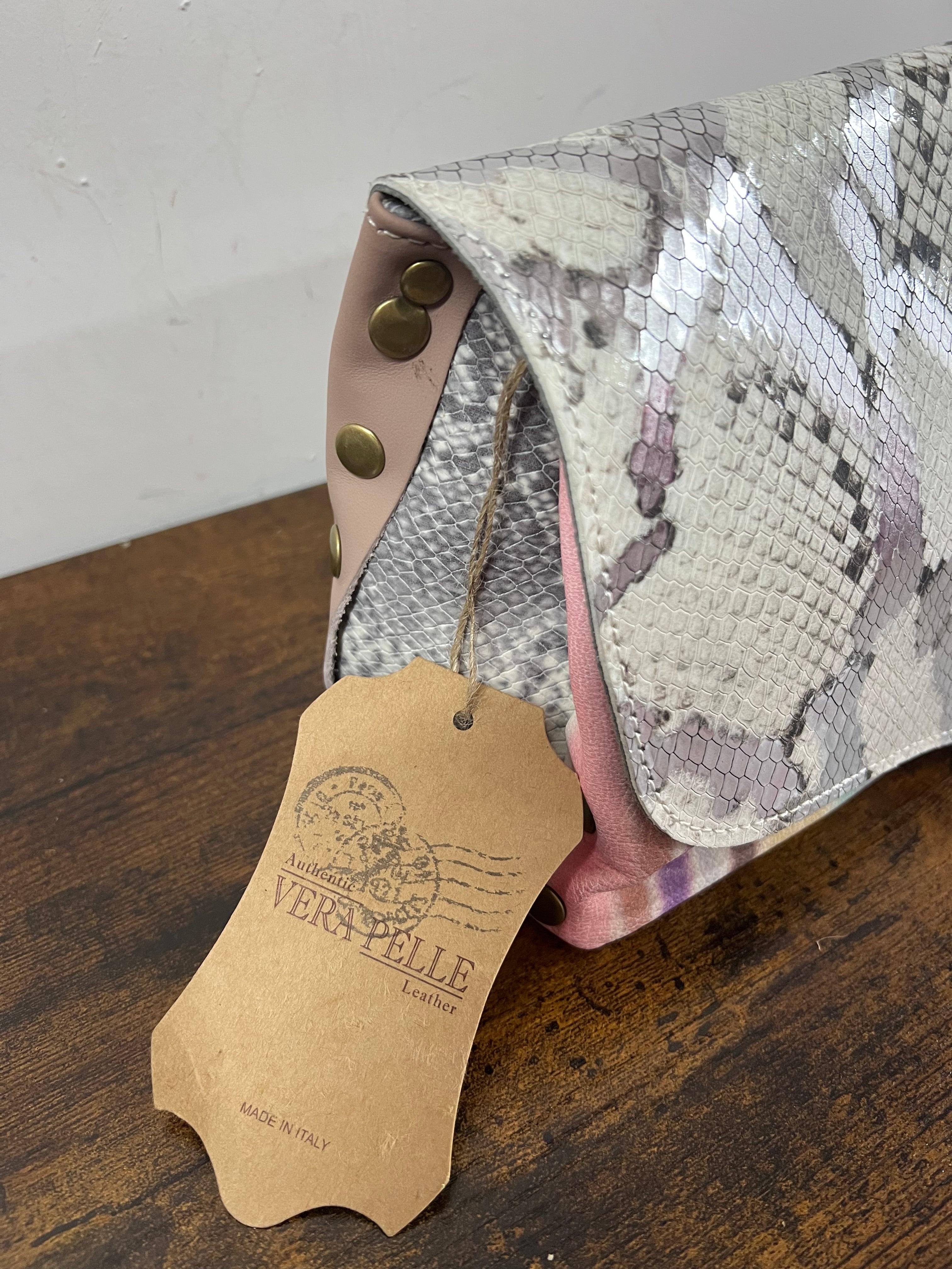 Country bag mini patchwork pyt grigio stra rosa