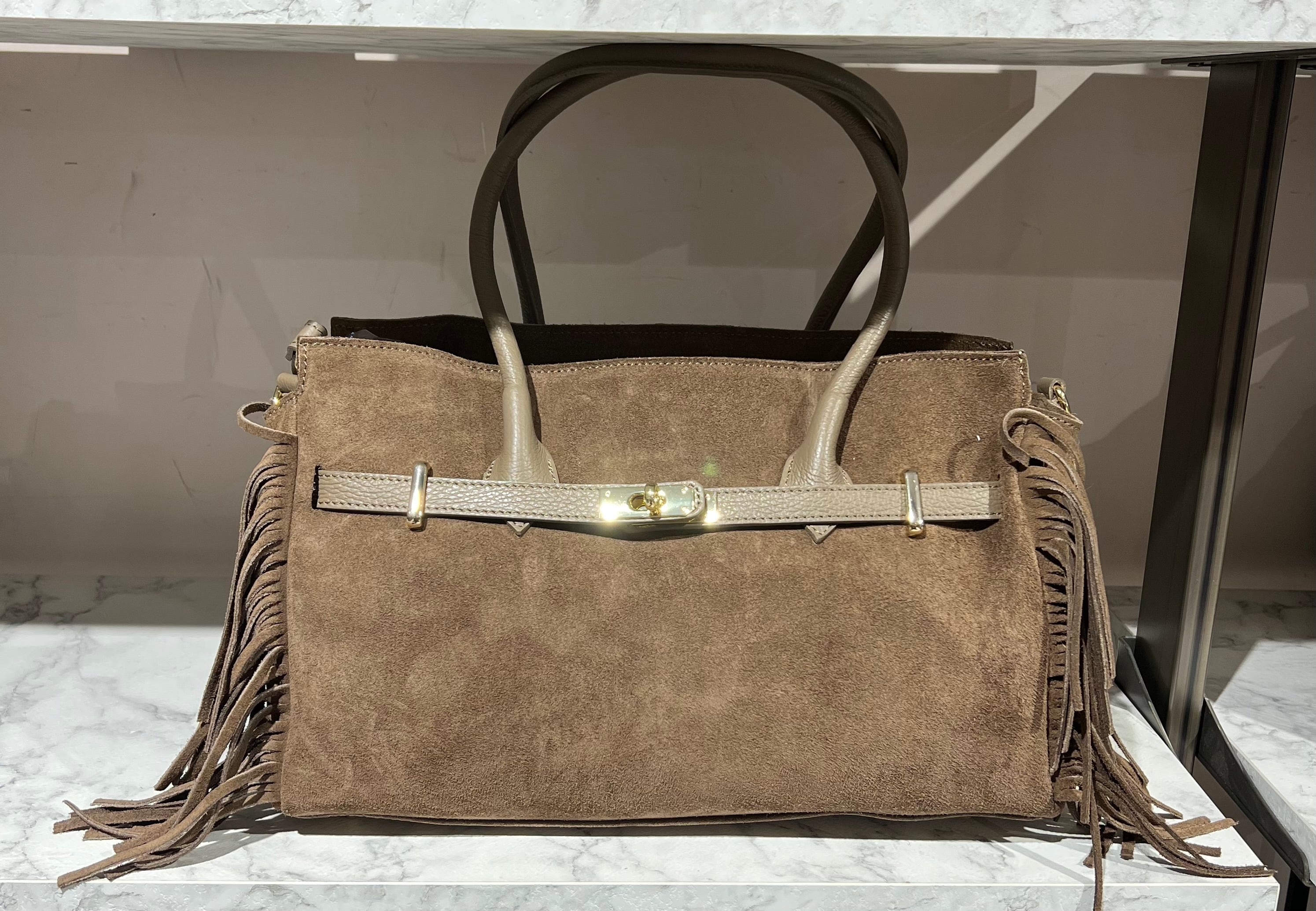 Shopper suede HORSE fango