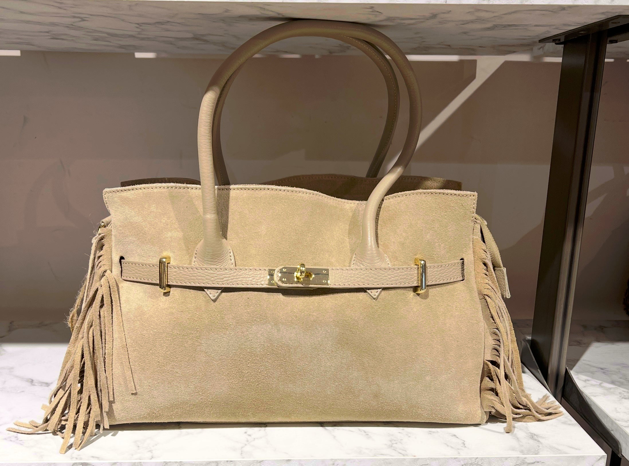 Shopper suede HORSE tortora