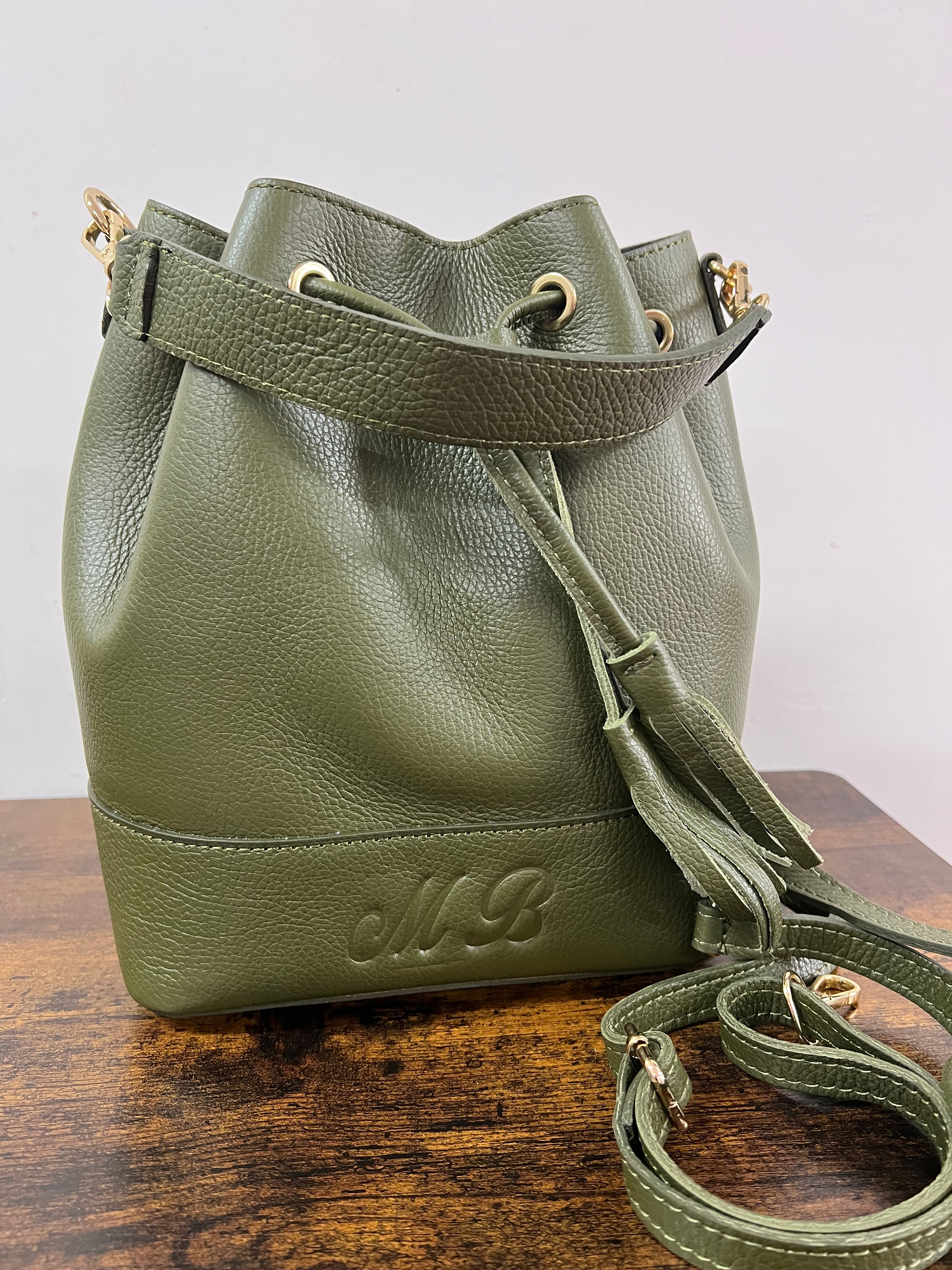Sacchetto frange maxi verde militare