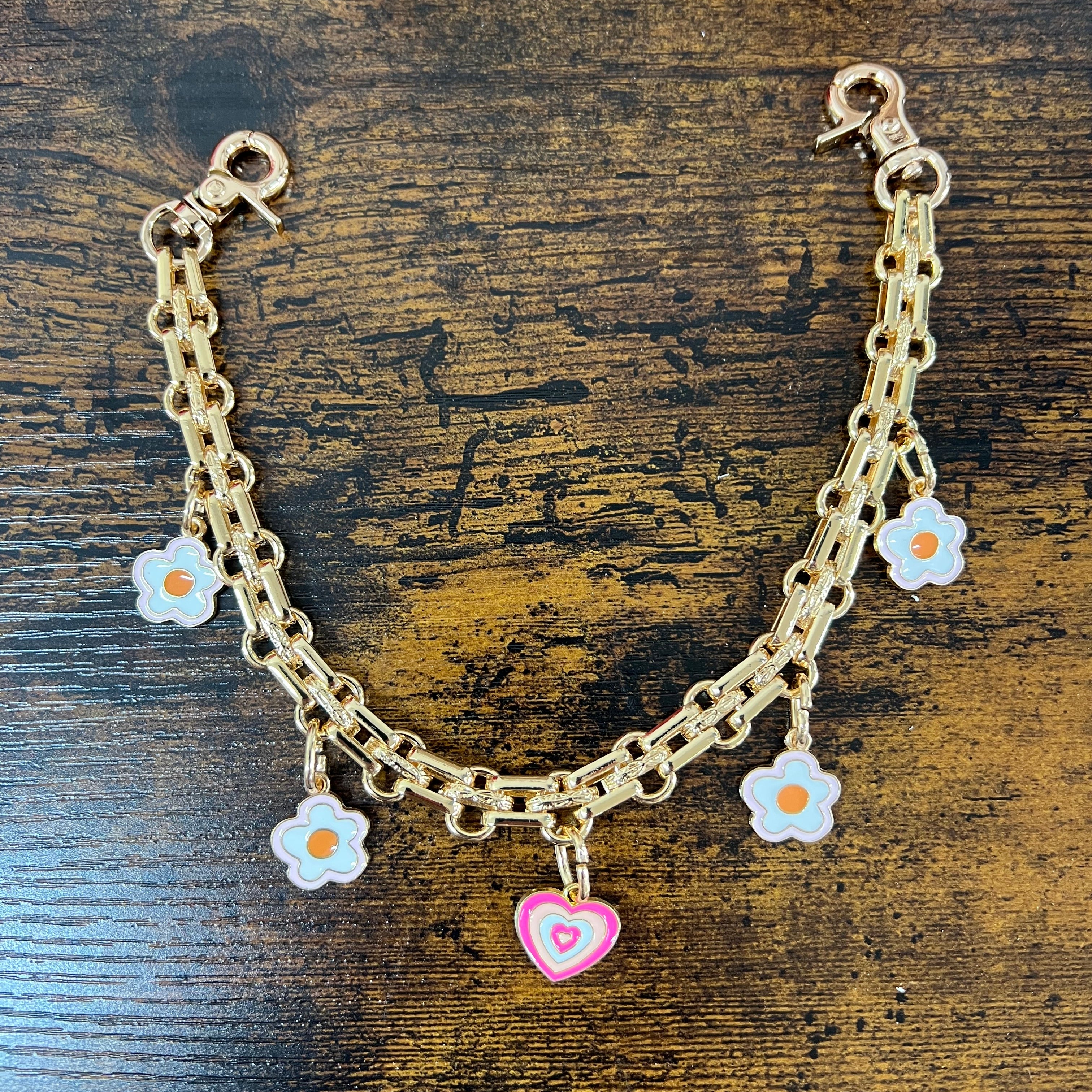 Catenella per mini e pocket fiori e cuore