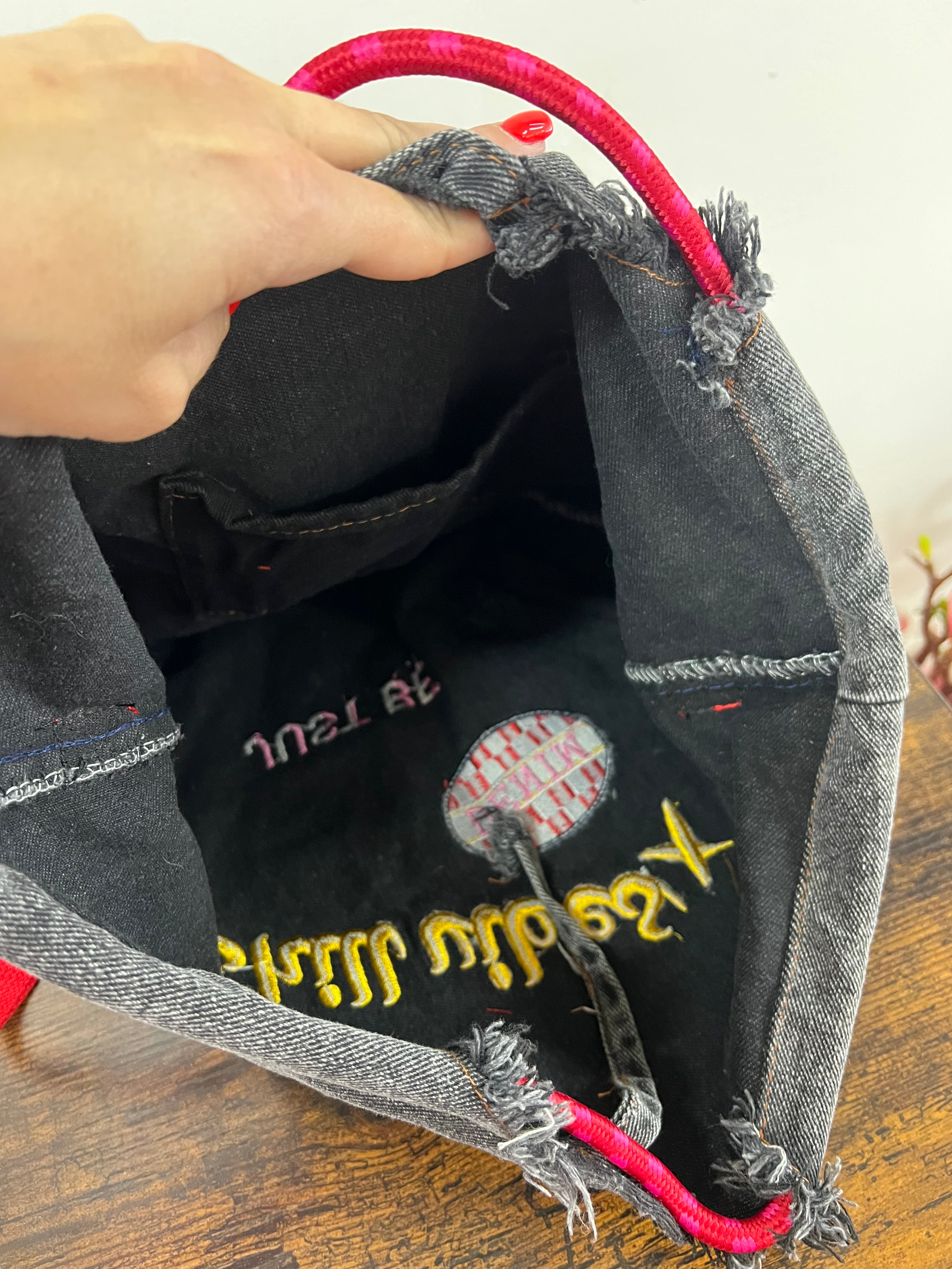 Shopper denim black chill vibes