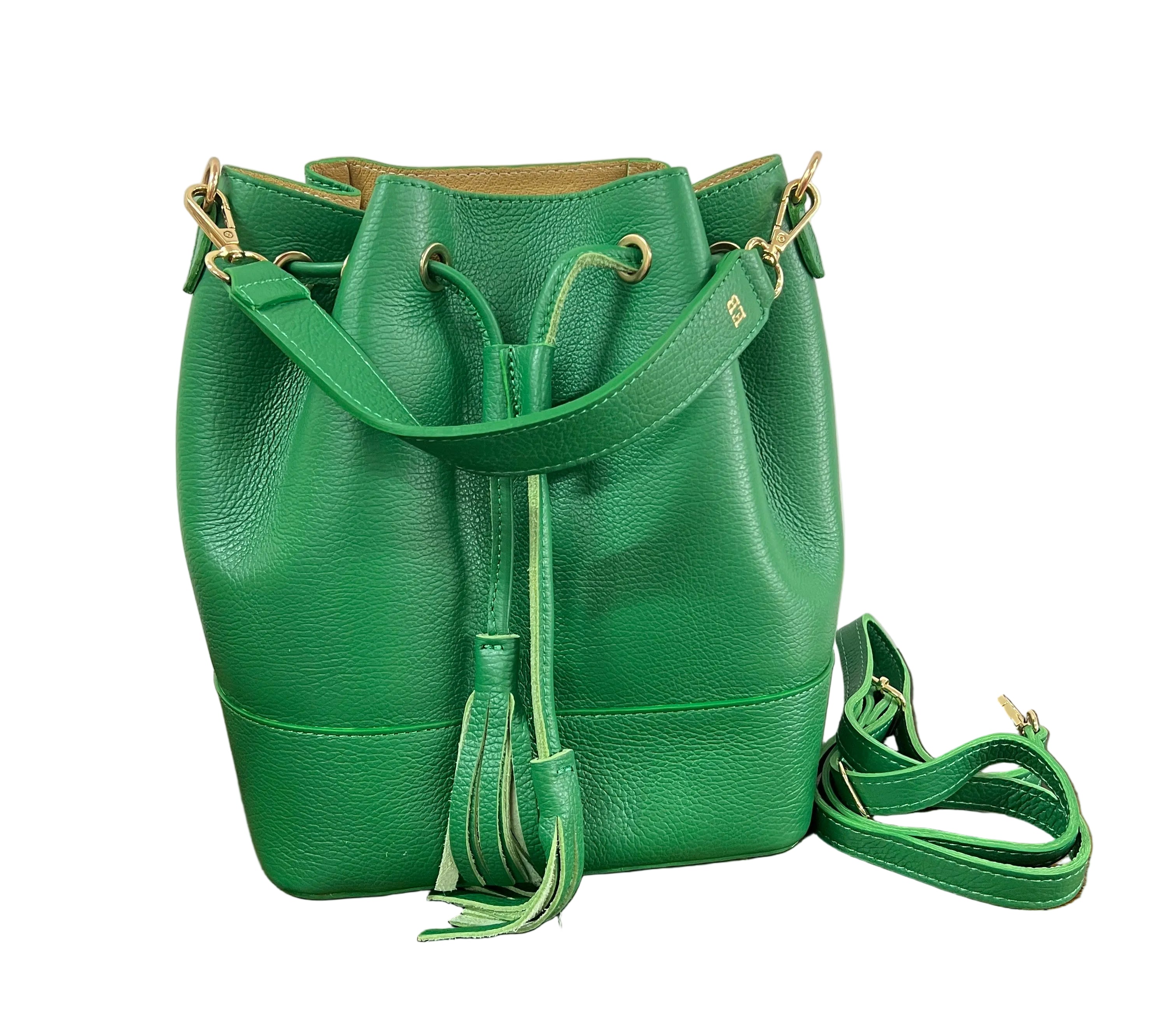 Sacchetto frange maxi verde smeraldo