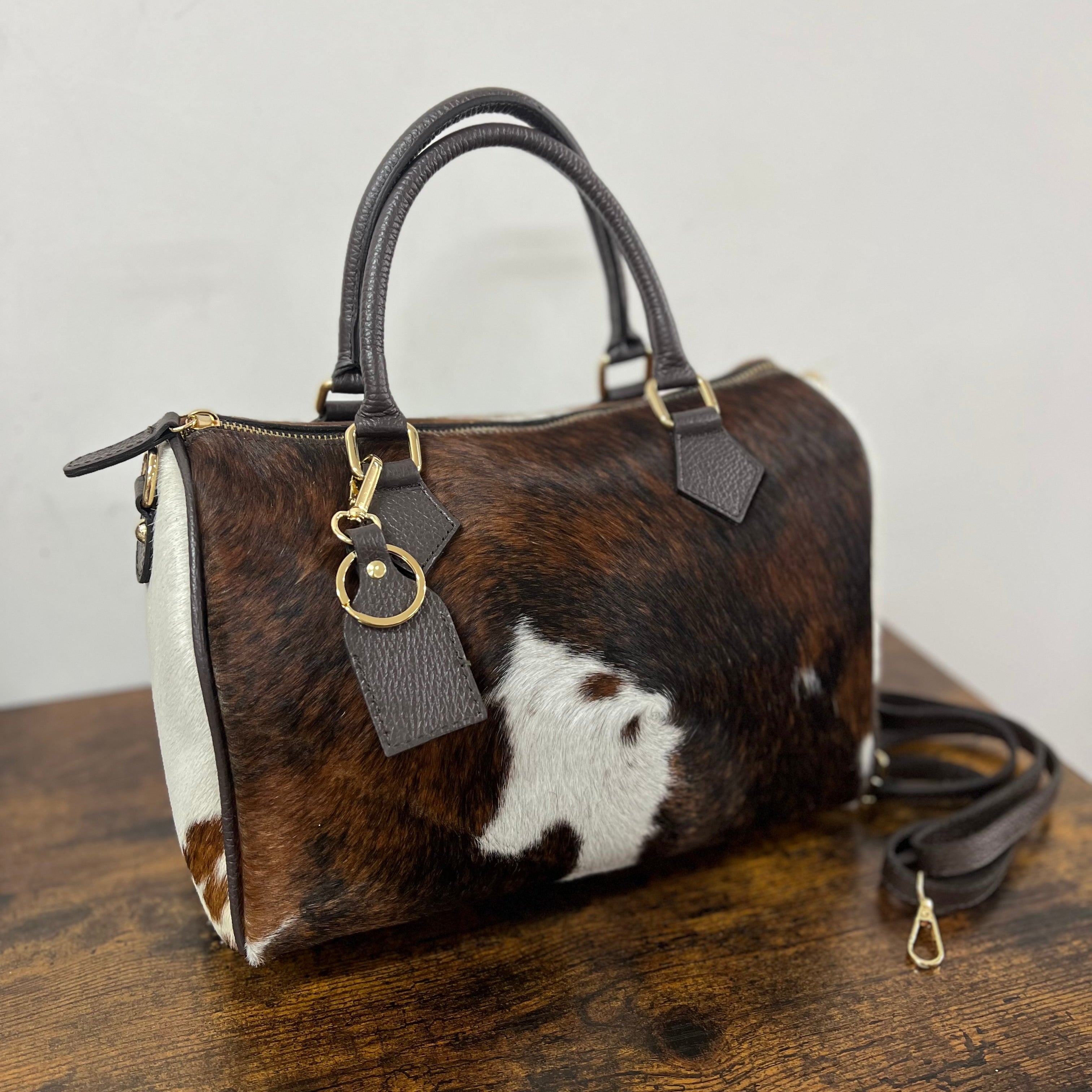 Maxi pony hair top-handle bag
