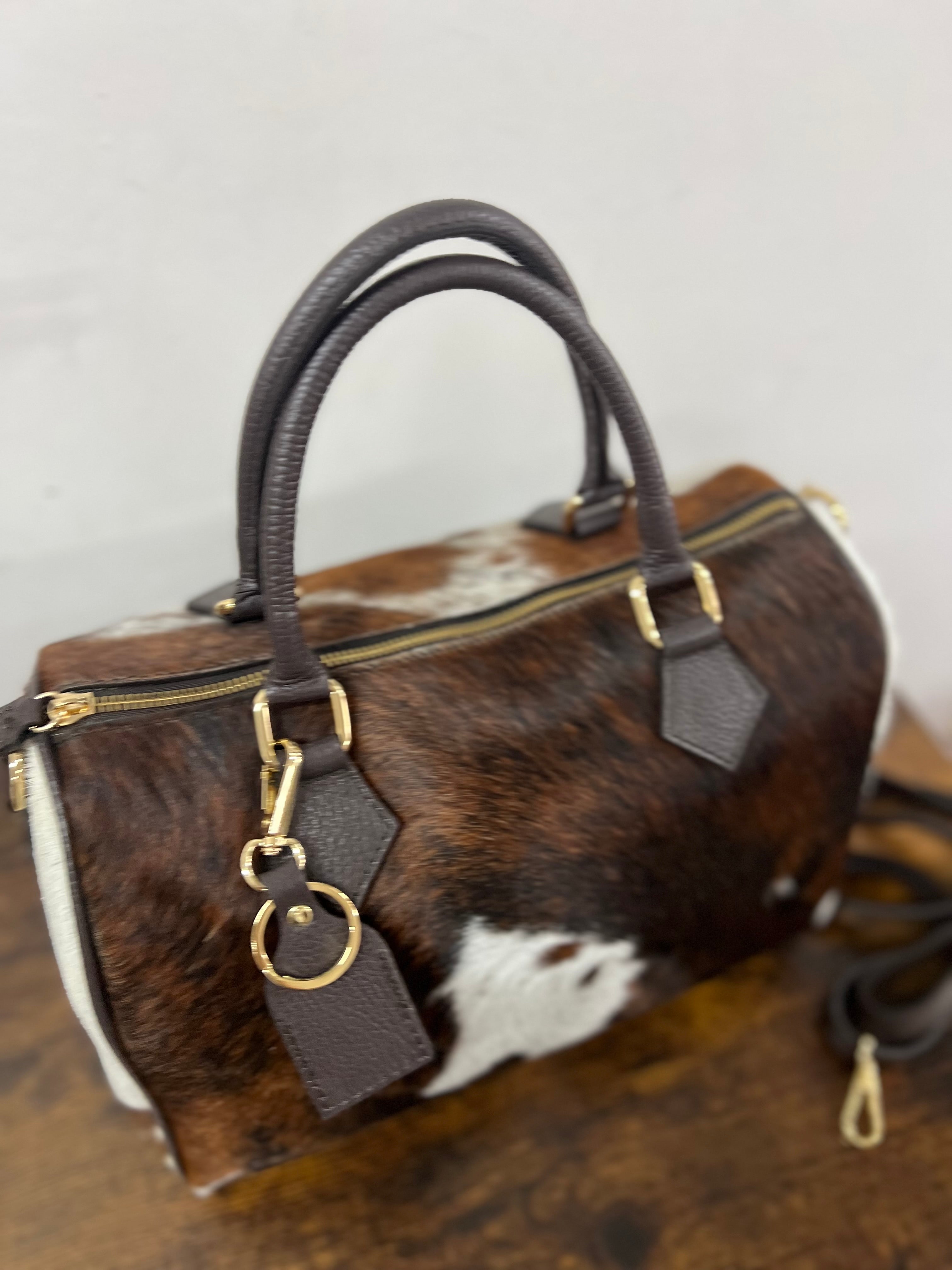 Maxi pony hair top-handle bag