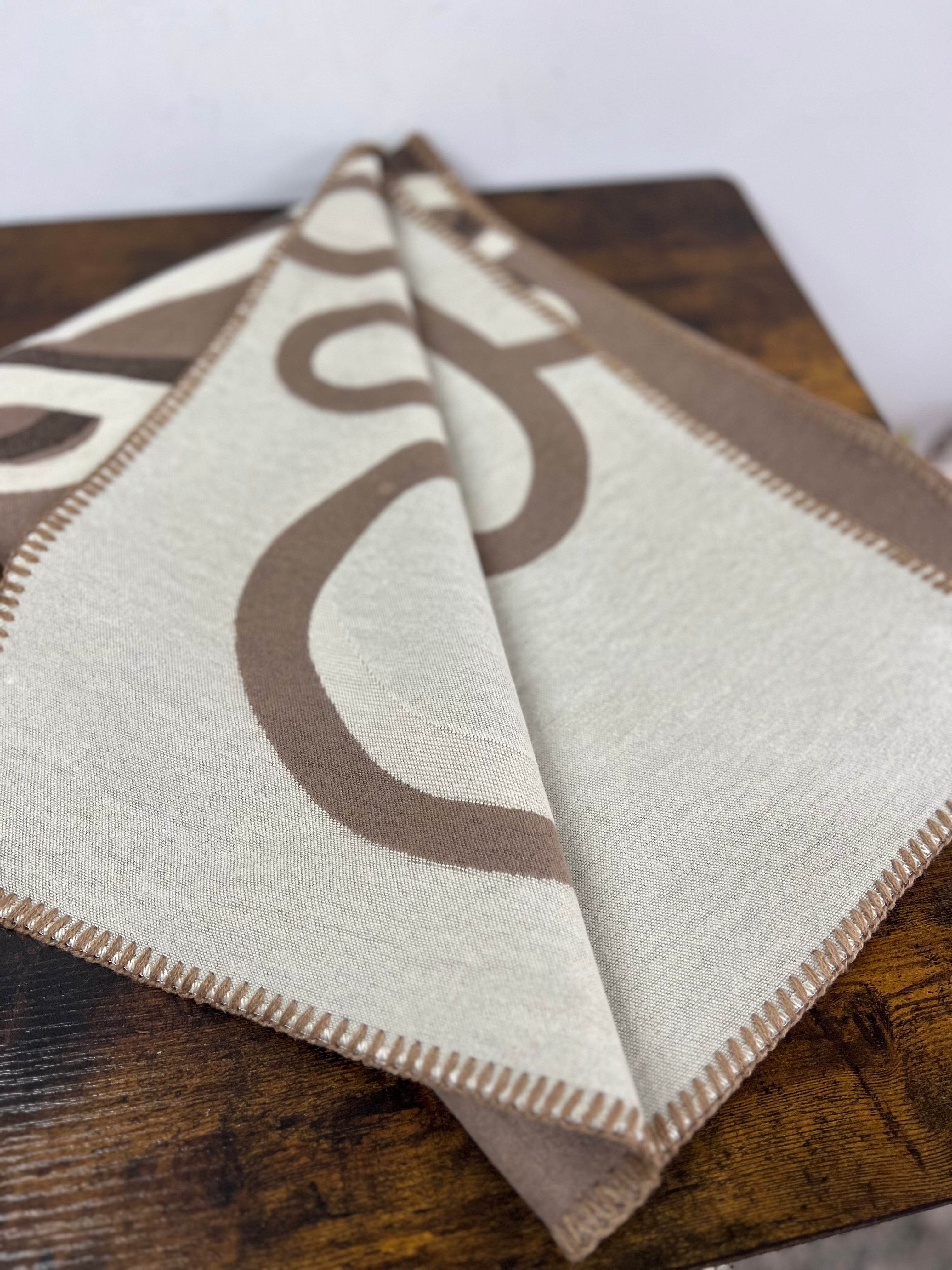 Sciarpona misto cachemire onde testa di moro