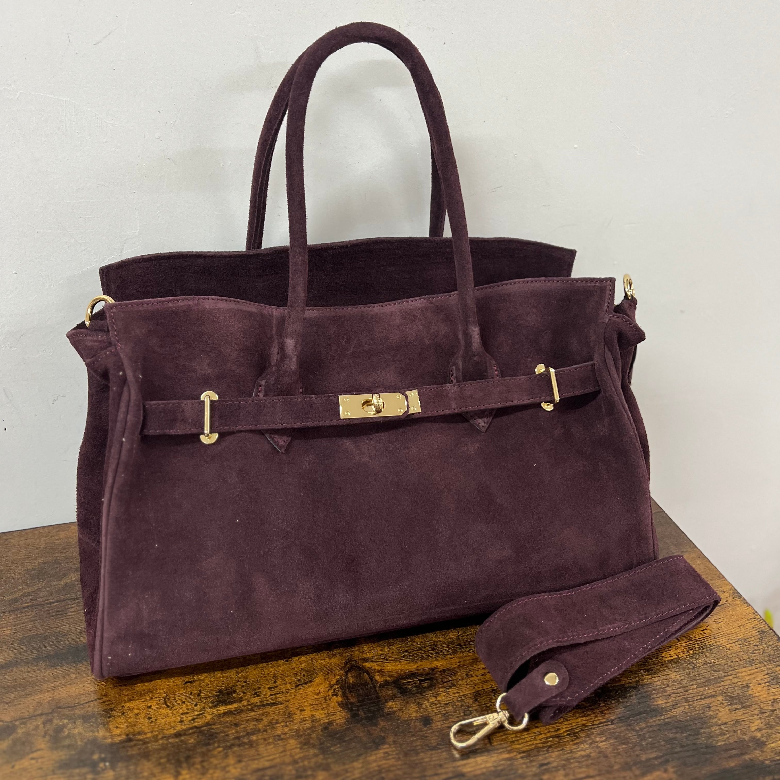 Shopper horse suede basic bordeaux