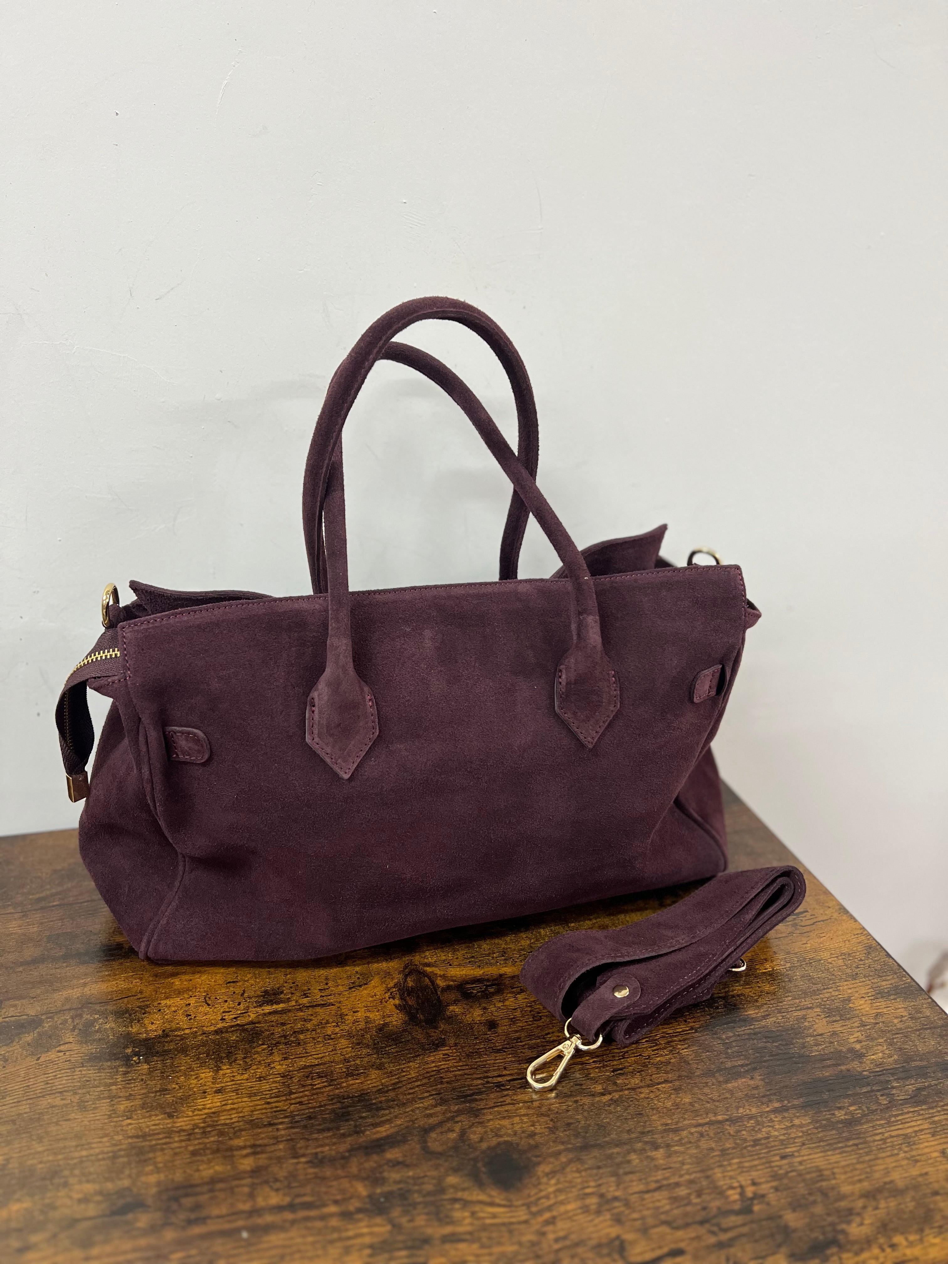 Shopper horse suede basic bordeaux