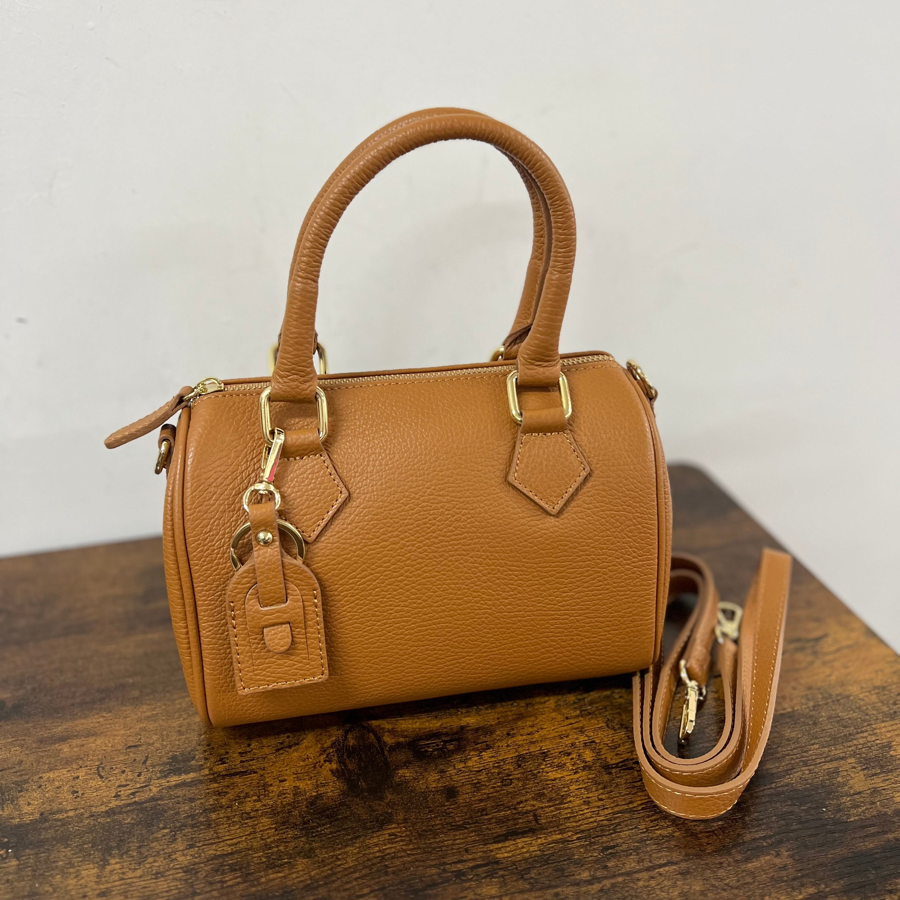 Bauletto mini cuoio chiaro