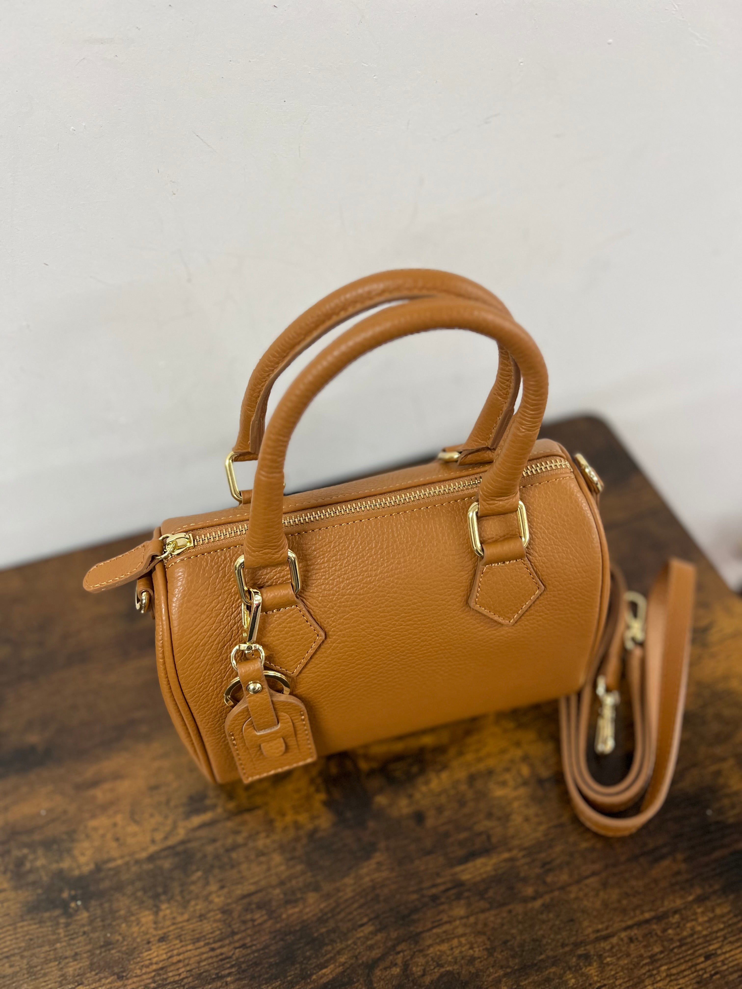 Bauletto mini cuoio chiaro