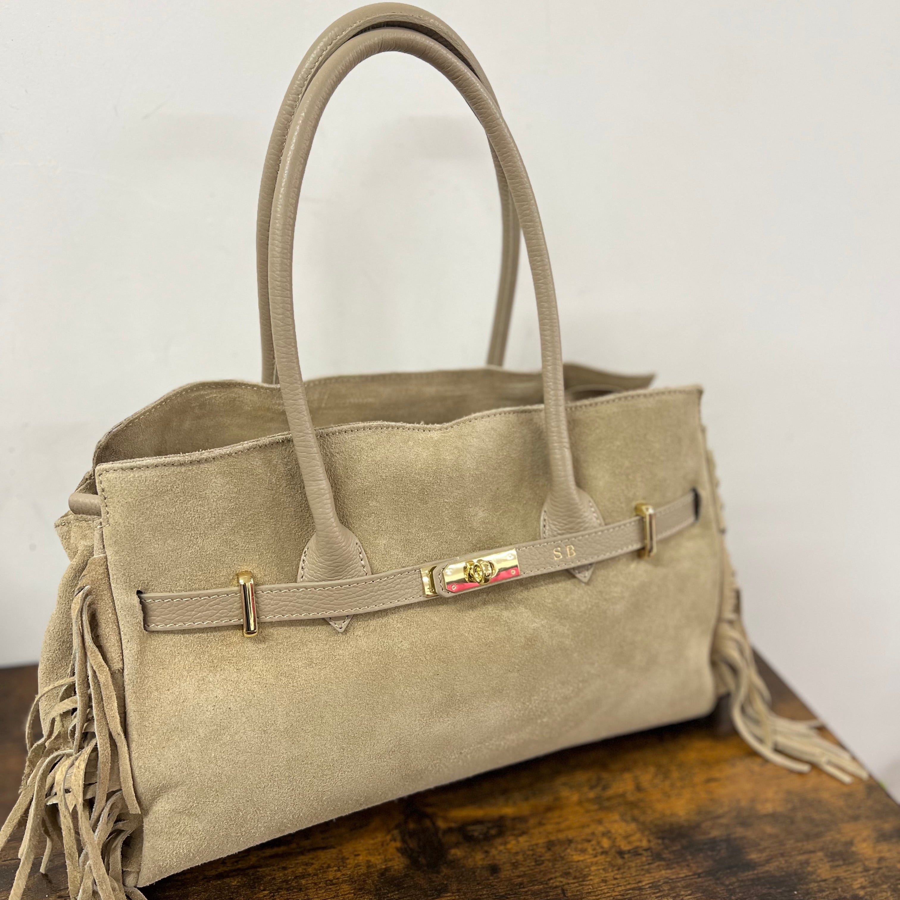 Shopper suede HORSE tortora