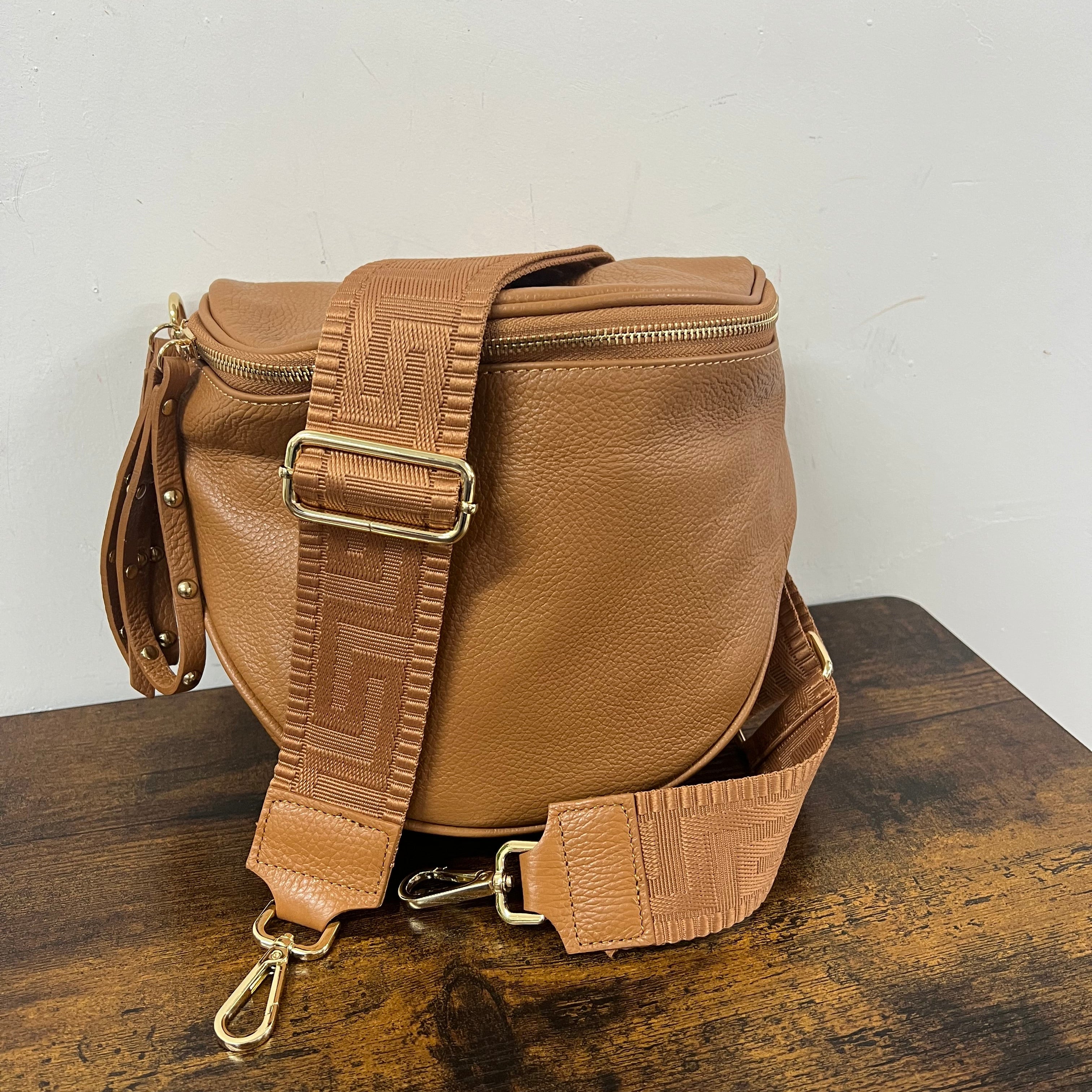 Tracolla greek total cuoio chiaro