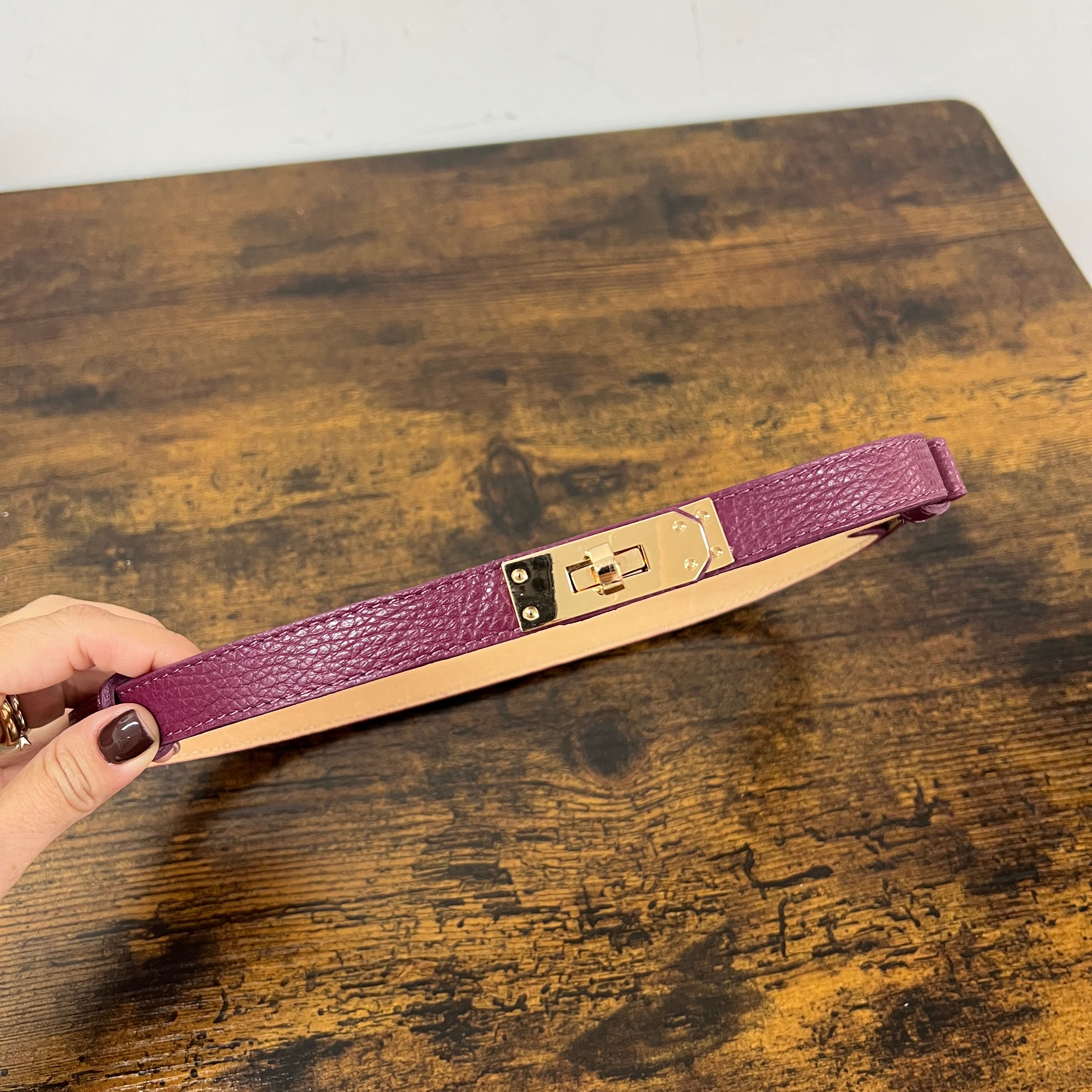 Cintura senza buchi amaranto