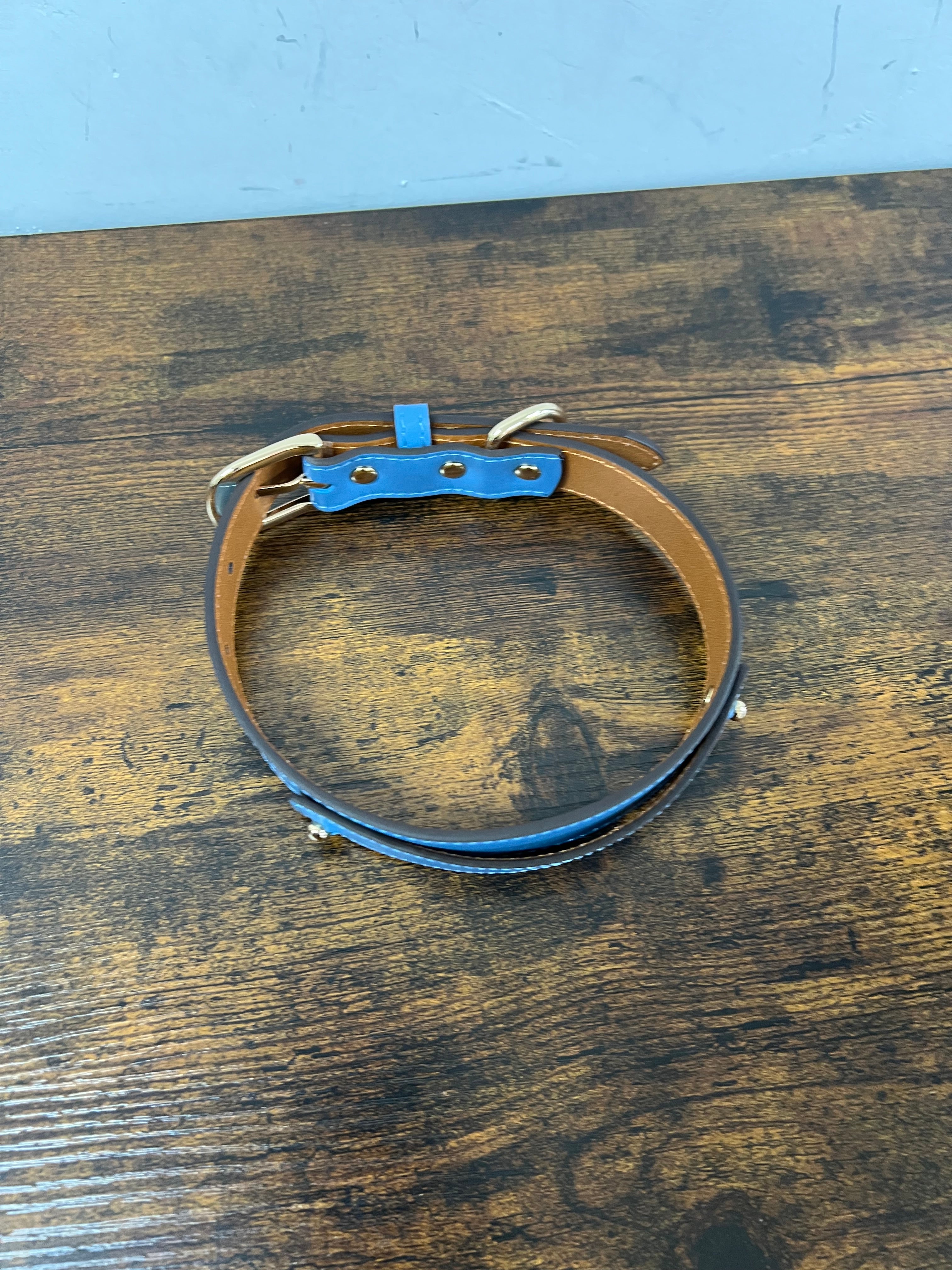 Collare in vera pelle avio