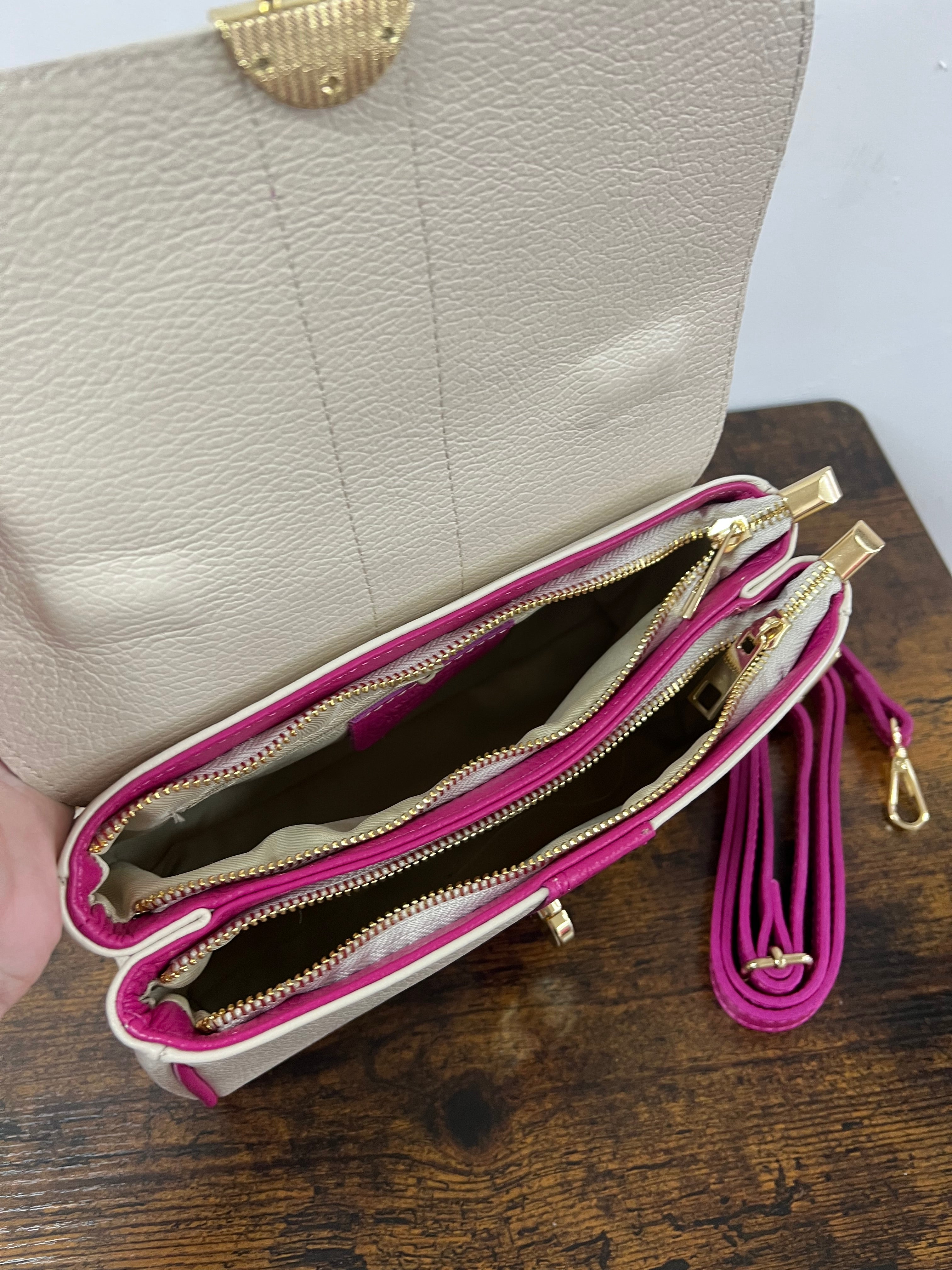 Valigetta Trilly panna e fucsia