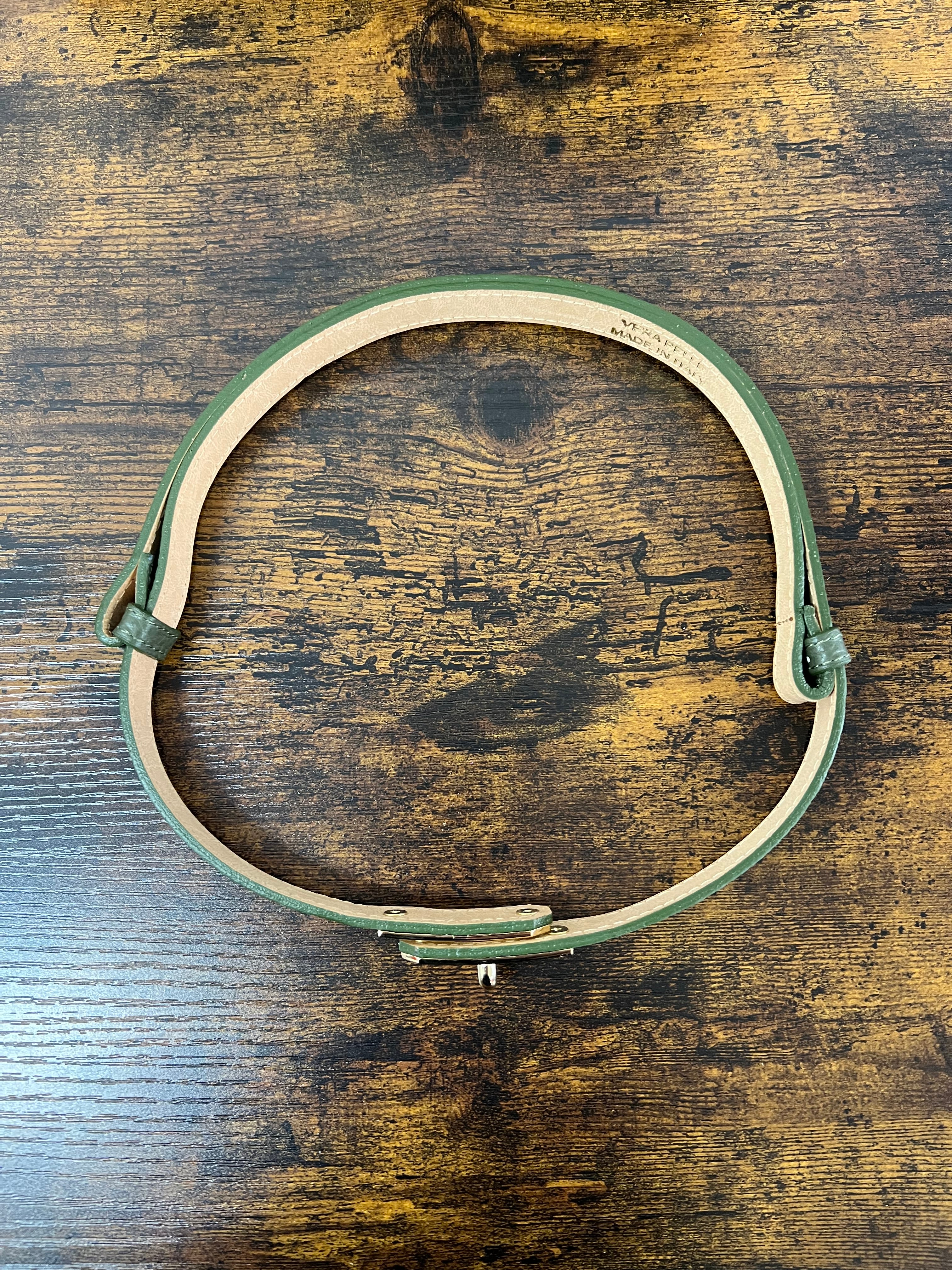 Cintura senza buchi verde militare