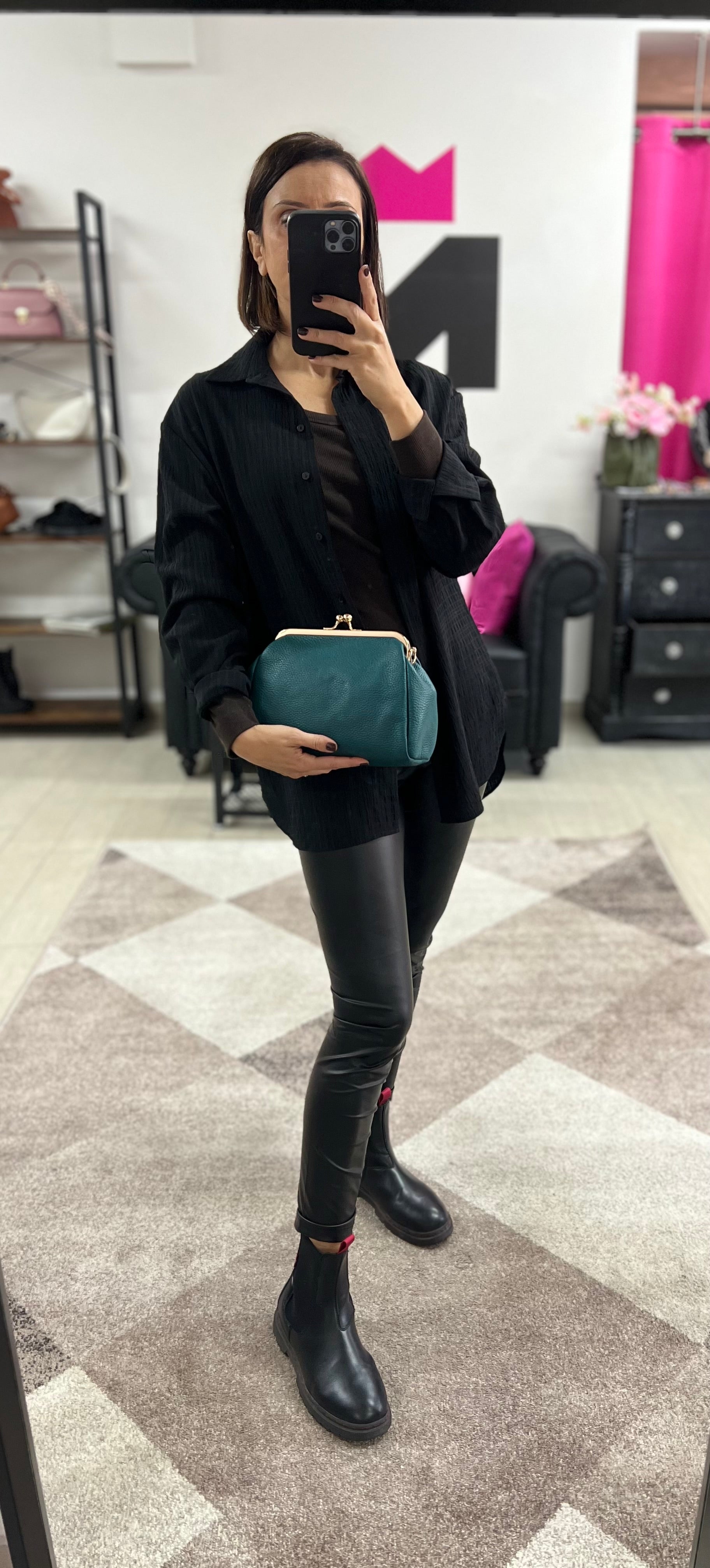 Maxi borsello petrolio