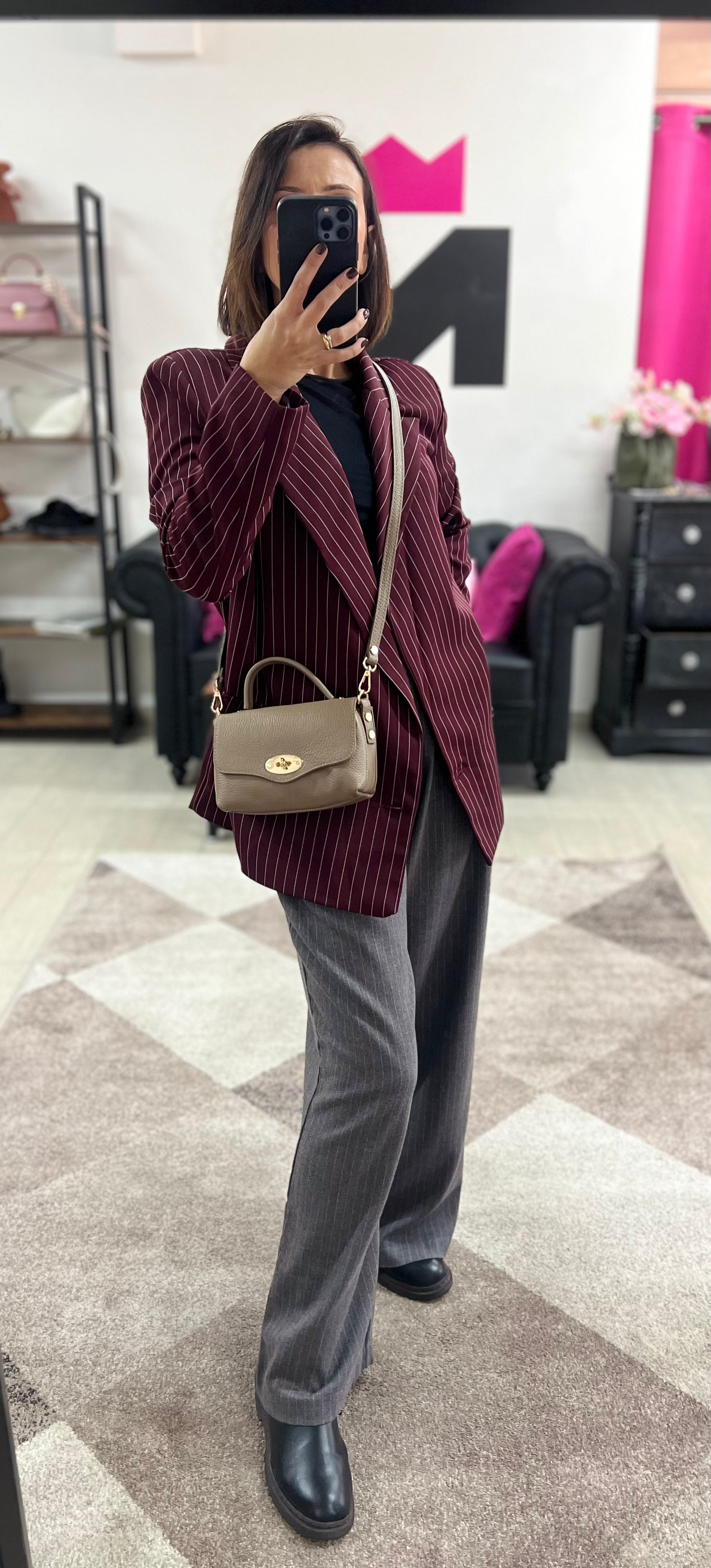 Country bag monocolore z pocket fango