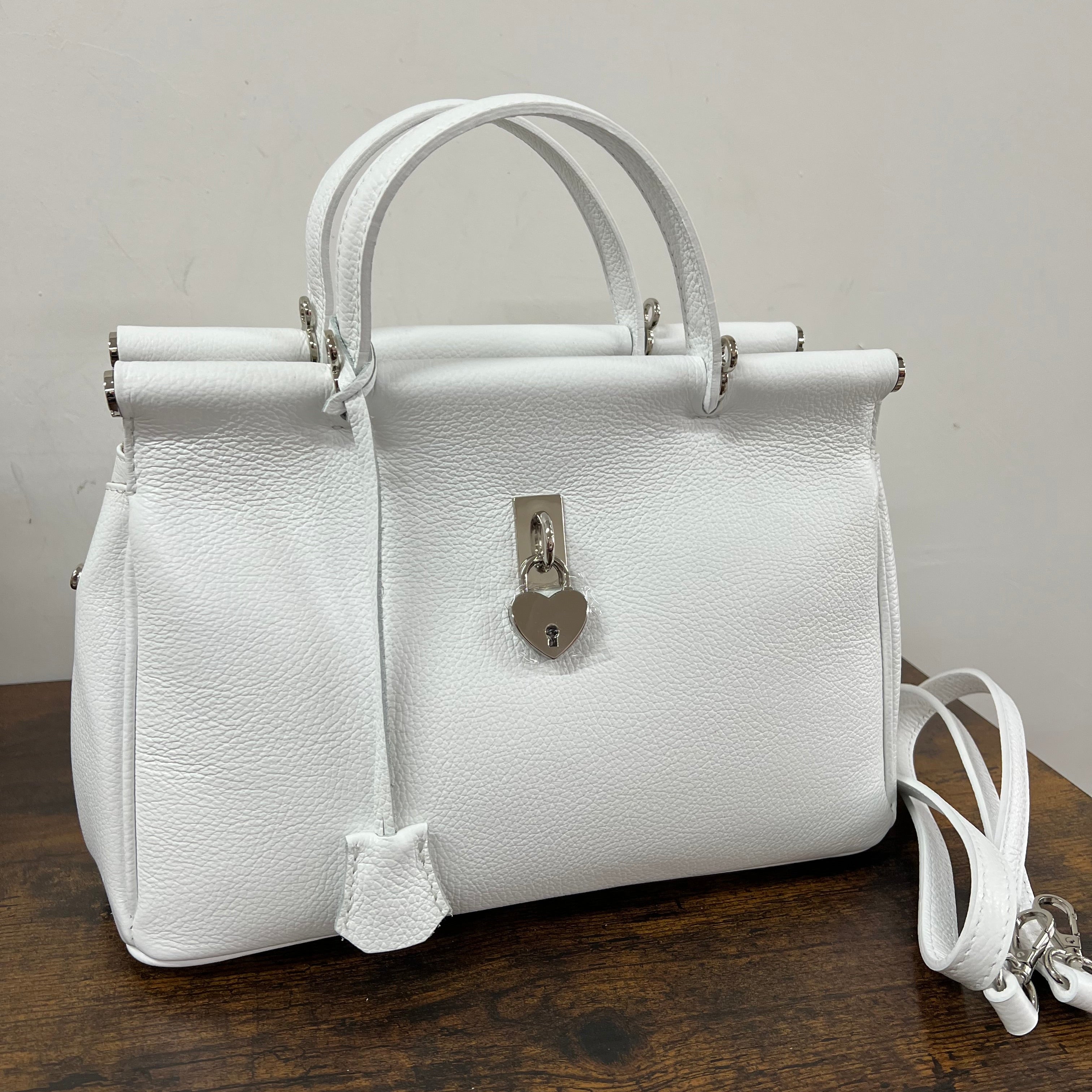 Tote mini cuore bianco