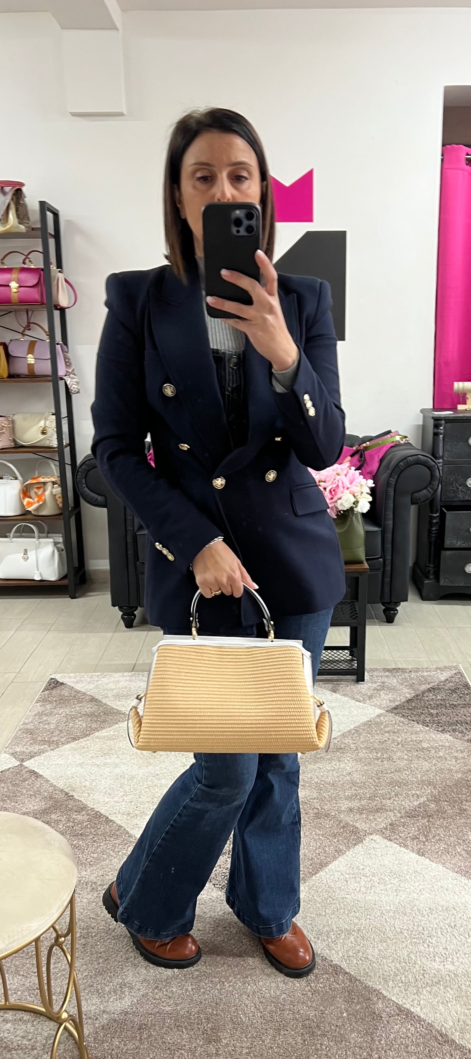 Arianna zz media rafia bianco