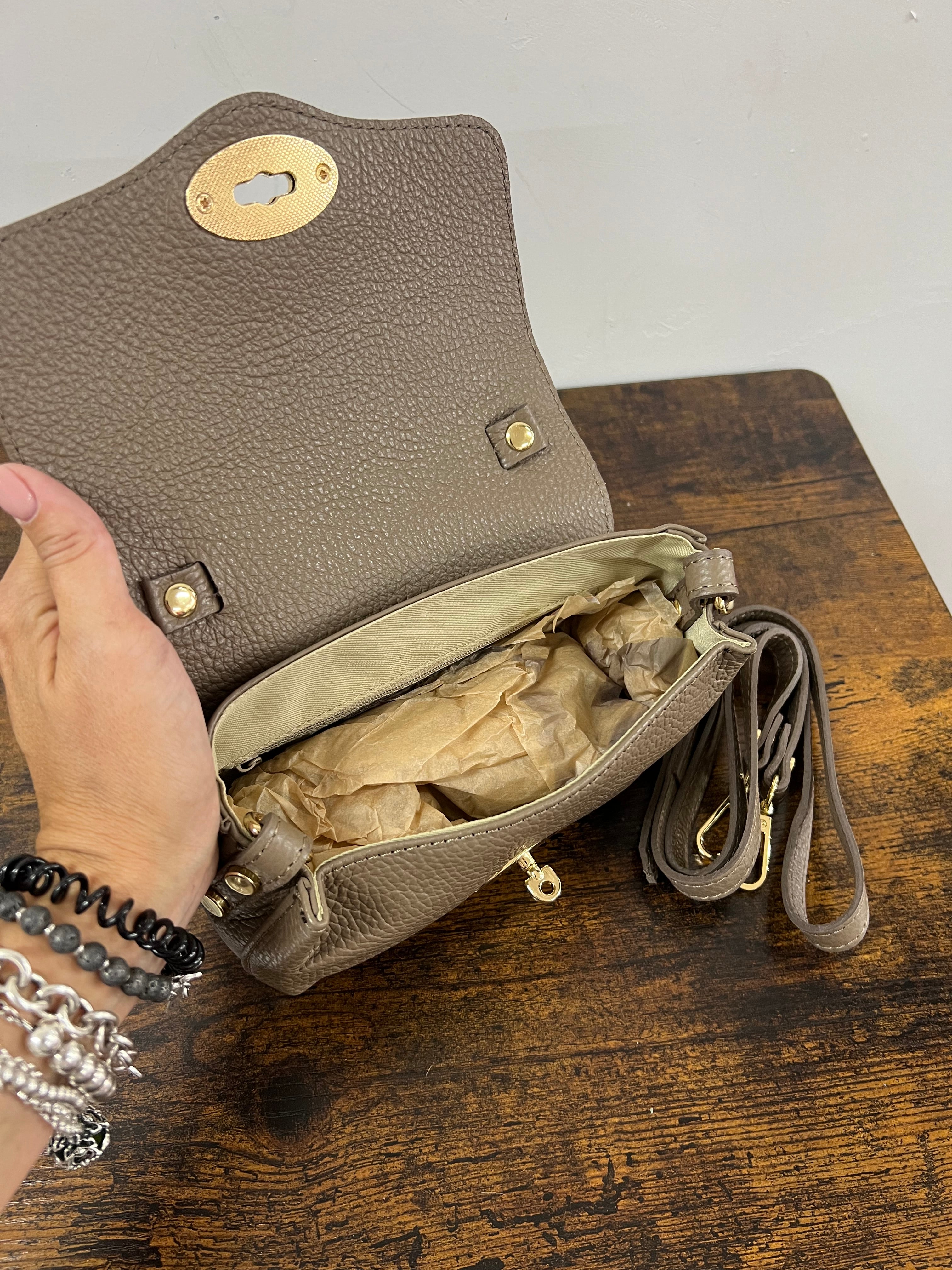 Country bag monocolore z pocket fango
