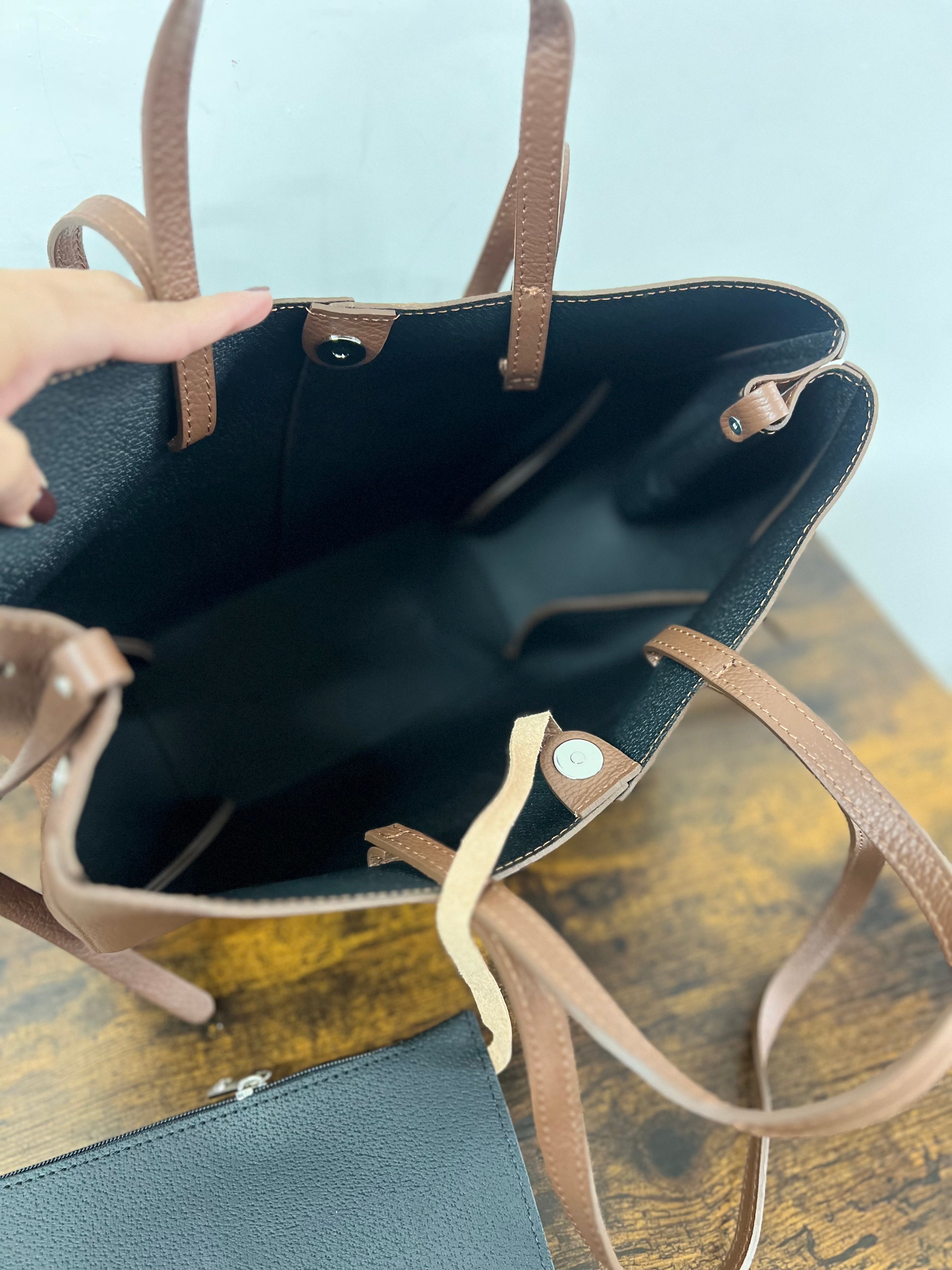 LILI chocolate shopper bag