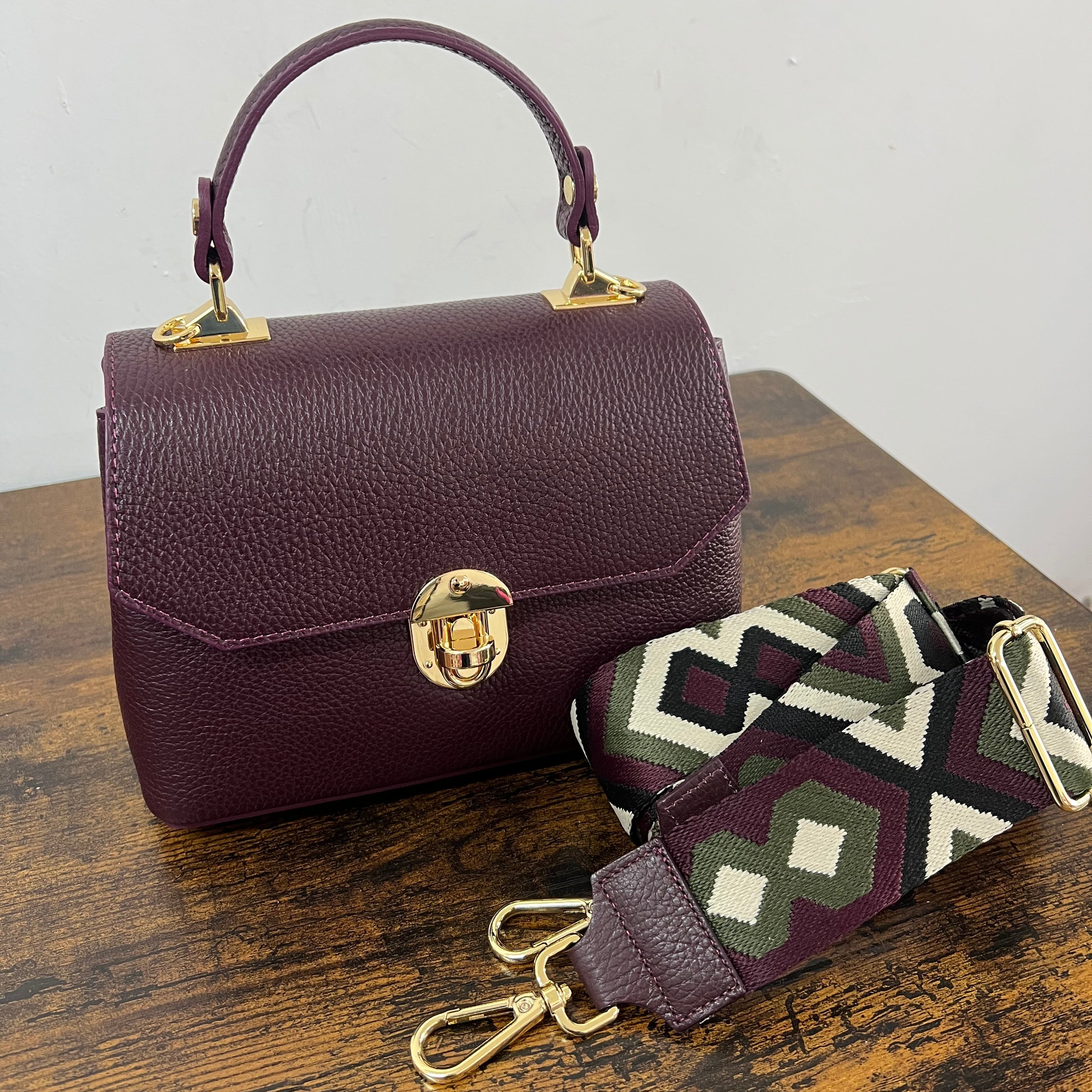 Clarissa mini bordeaux e trac geo