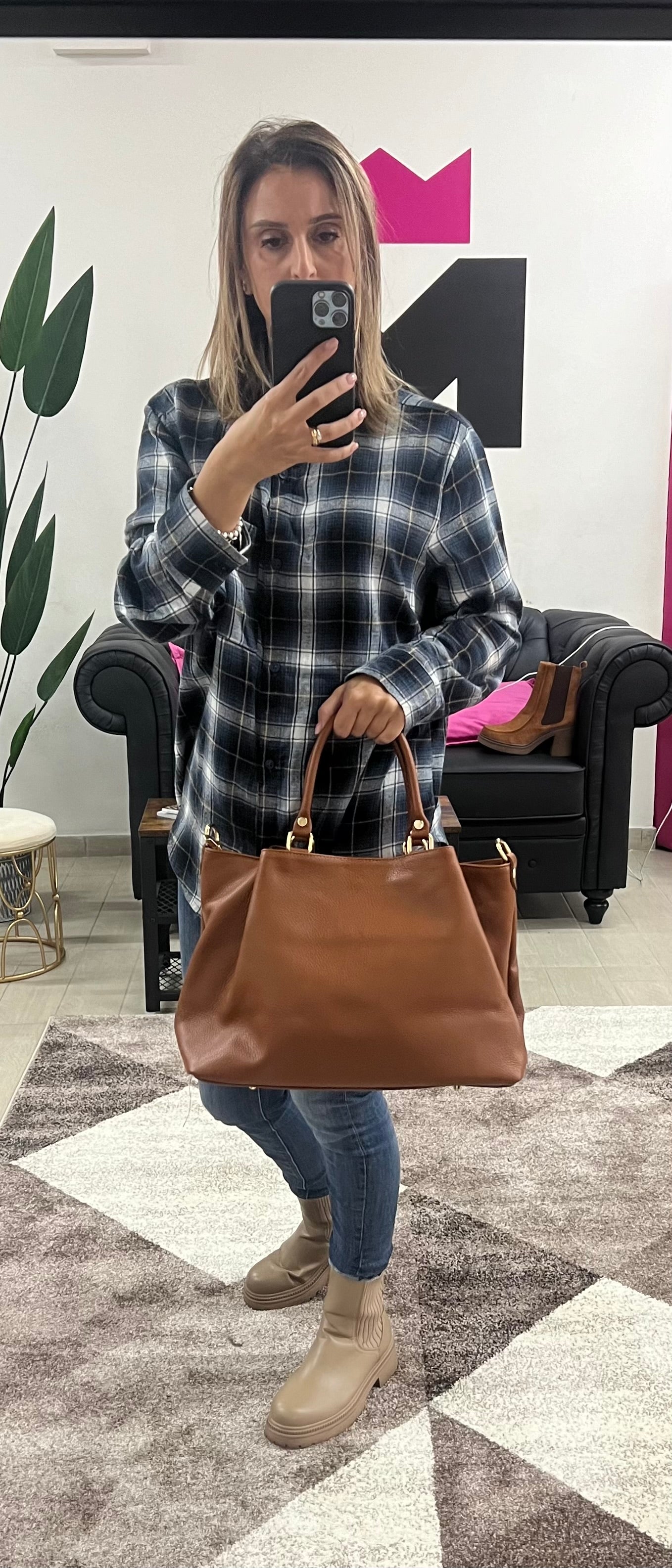 Tote Melanie cuoio scuro