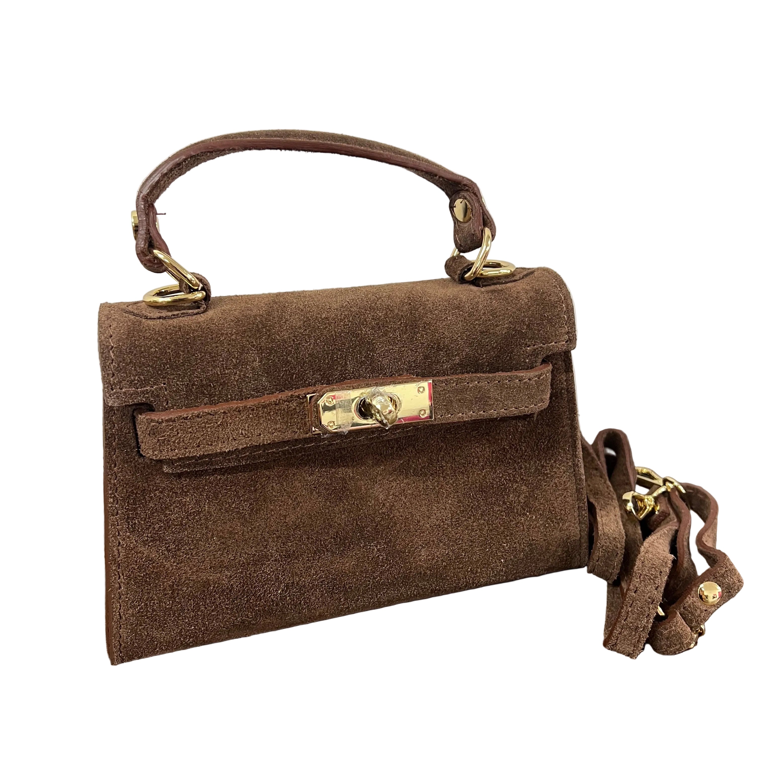 Kylie pocket suede cioccolato