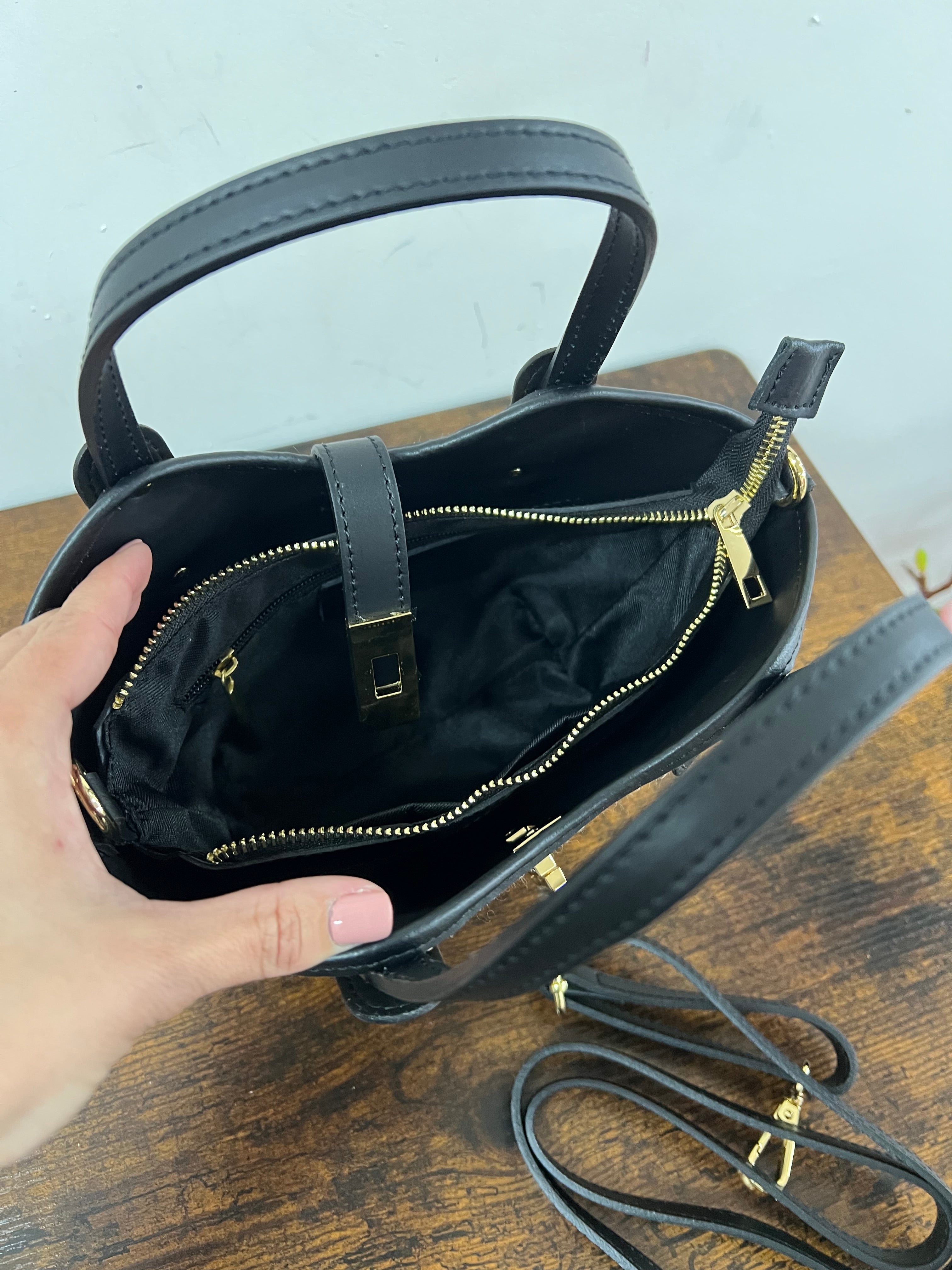 Sally mini rafia nero