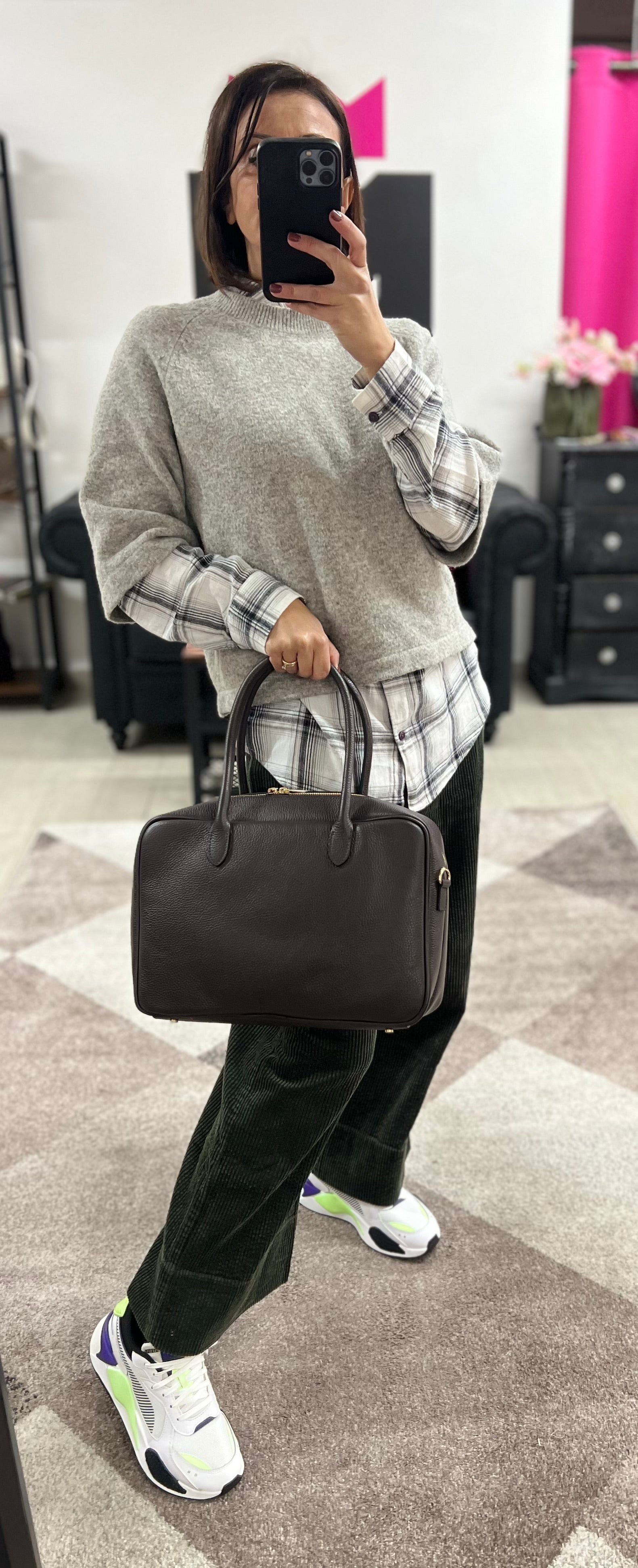 STAR maxi briefcase dark brown