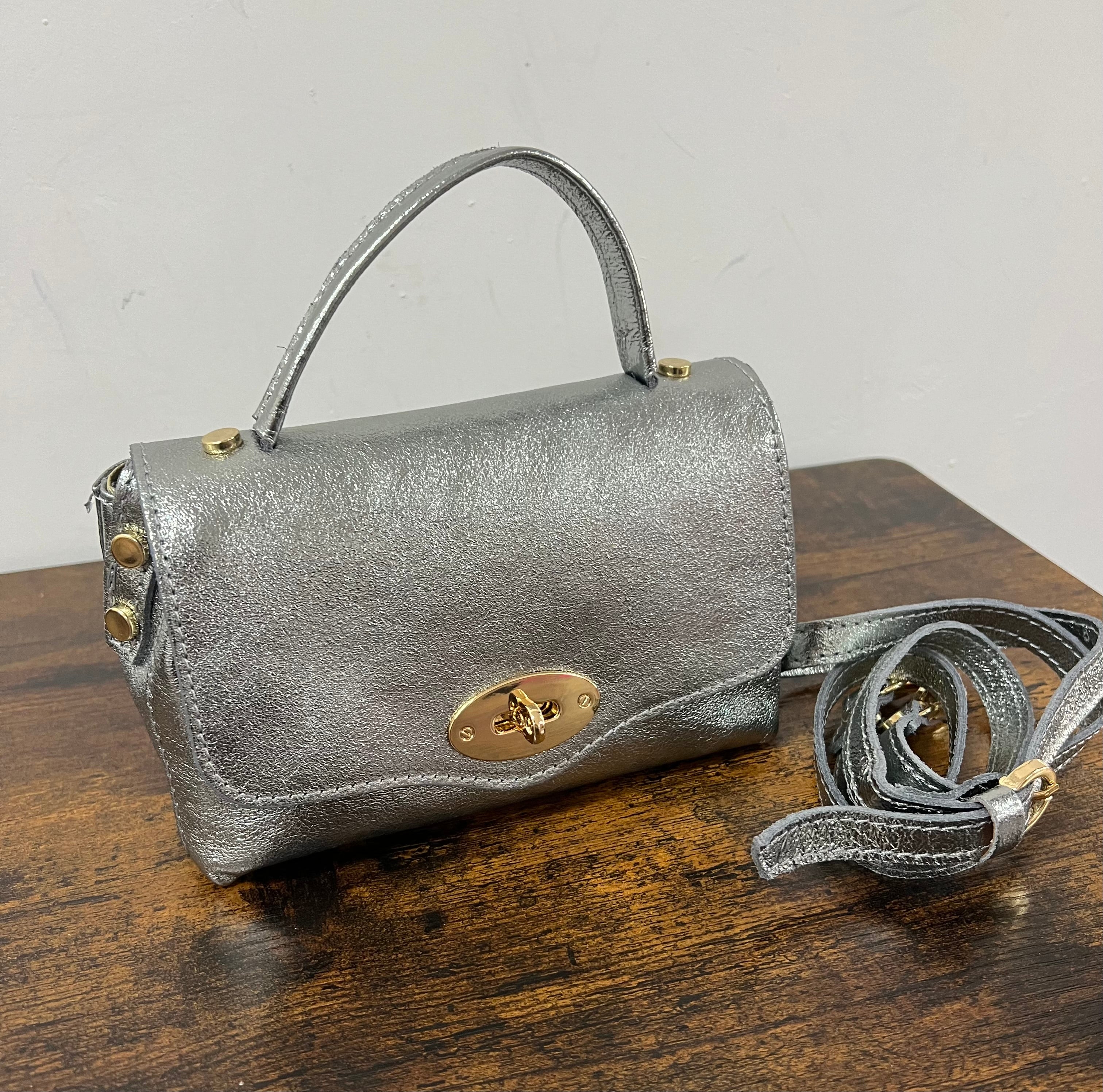 Country bag monocolore z pocket piombo