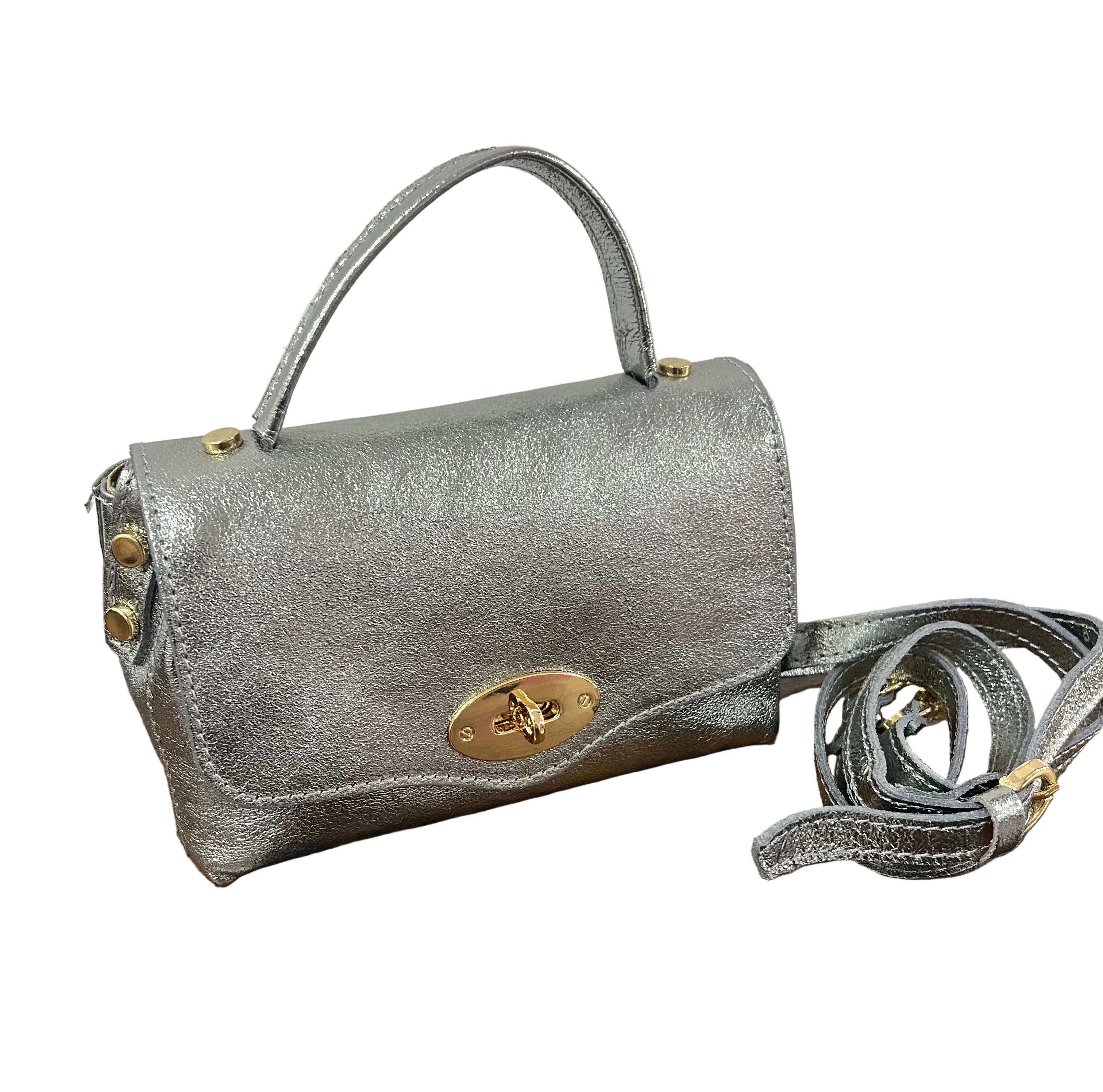 Country bag monocolore z pocket piombo