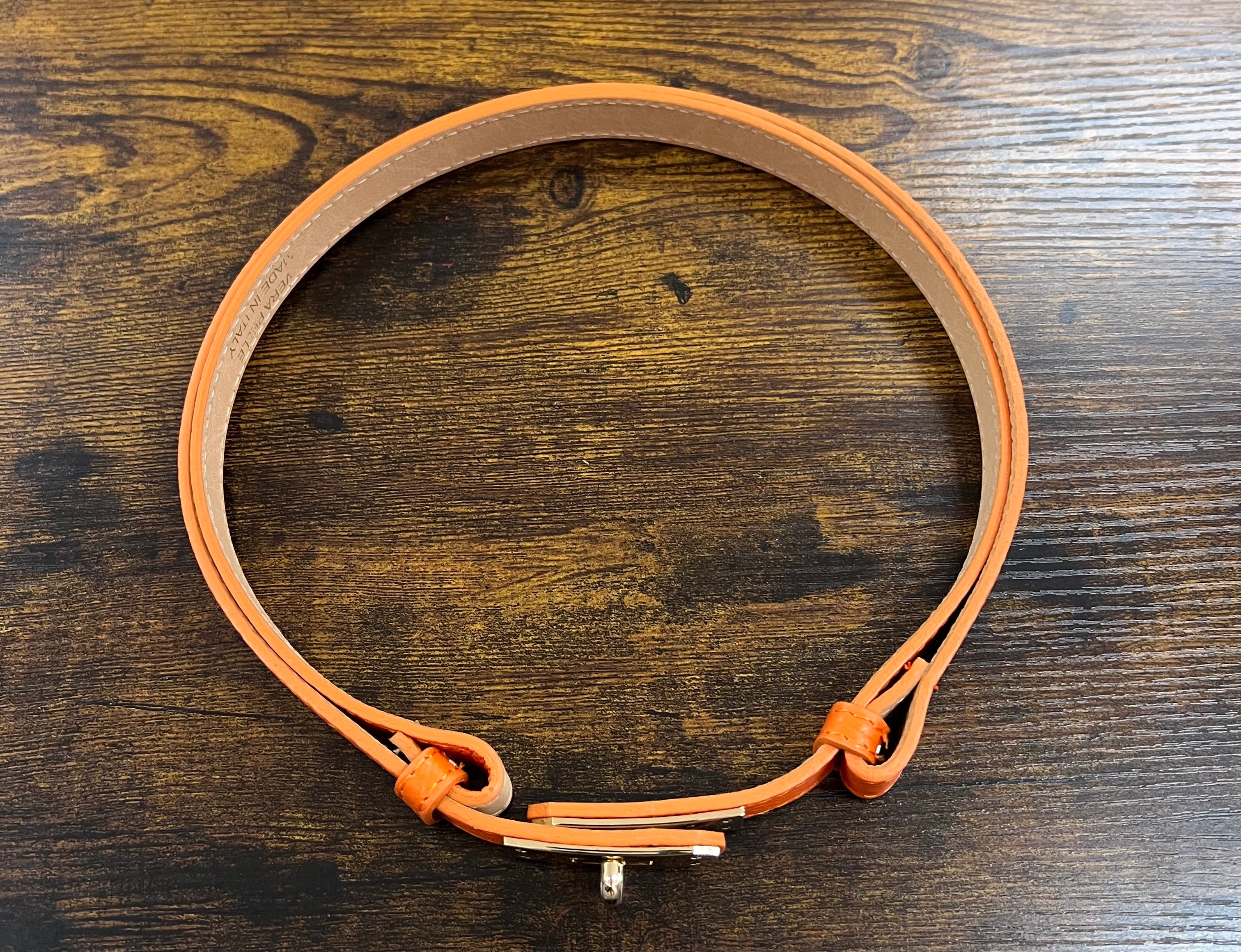 Cintura senza buchi arancio