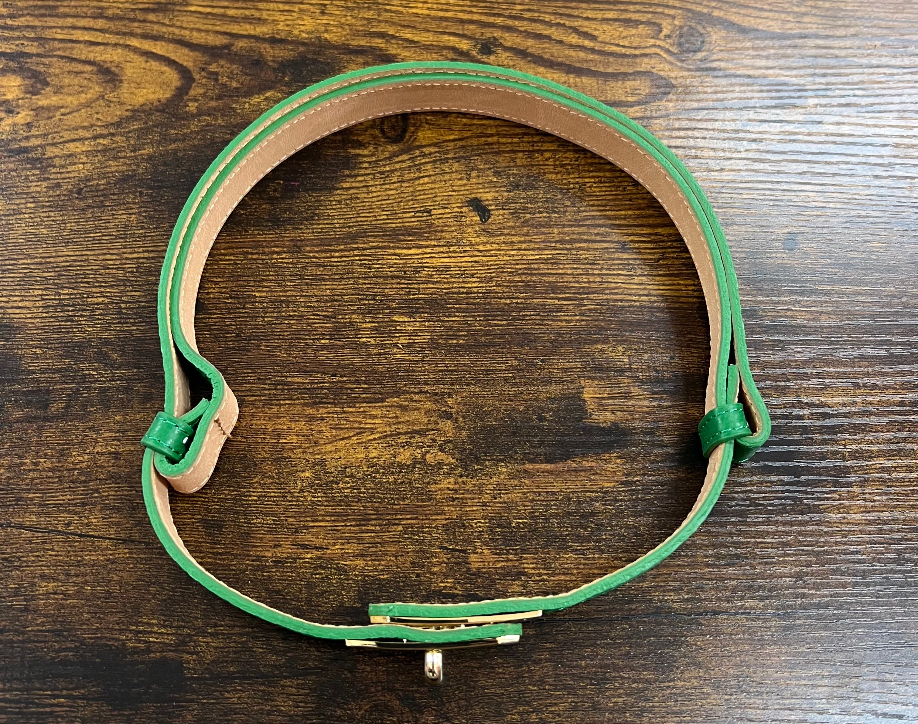 Cintura senza buchi verde smeraldo