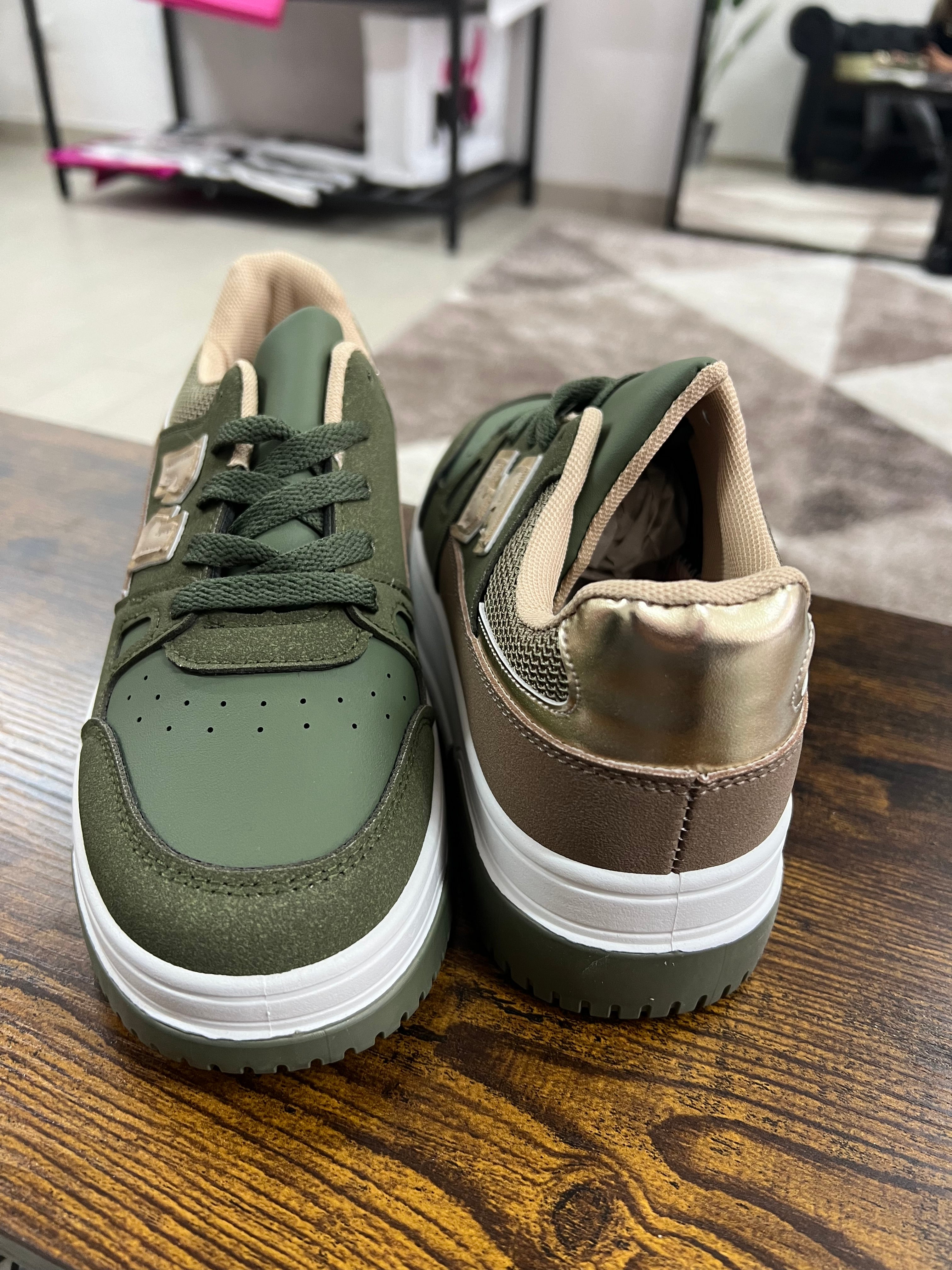 N1 military green sneakers