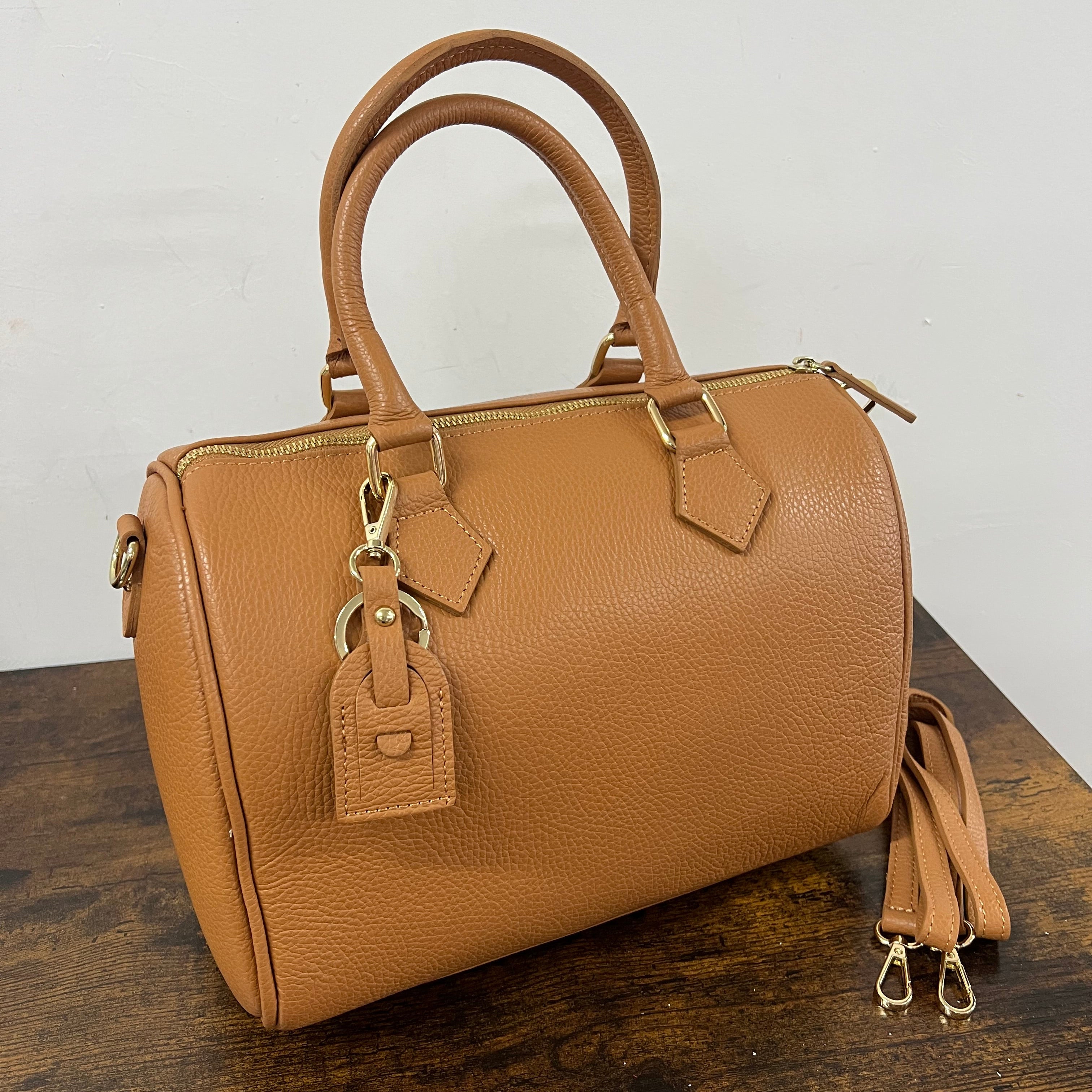Bauletto maxi cuoio chiaro