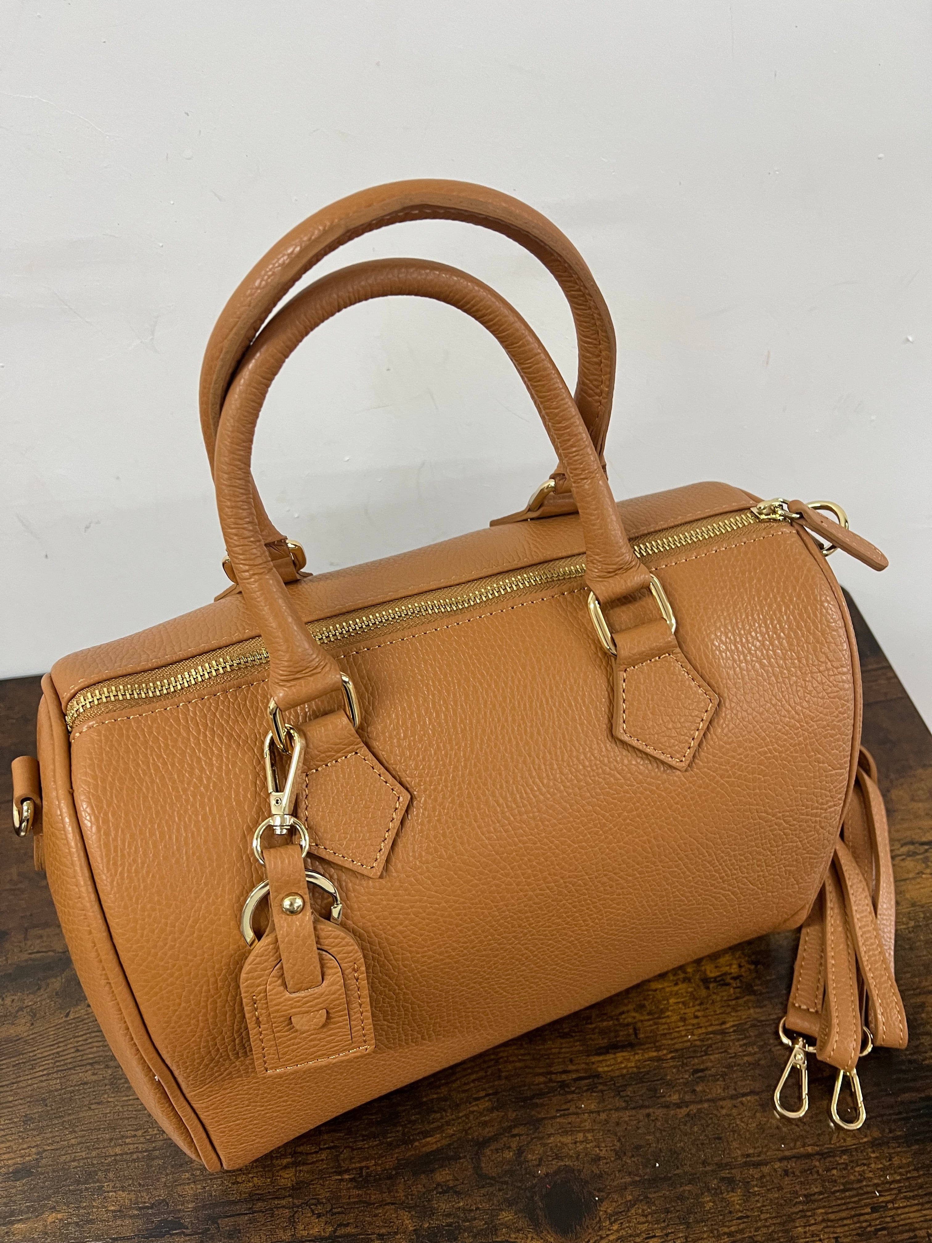 Bauletto maxi cuoio chiaro