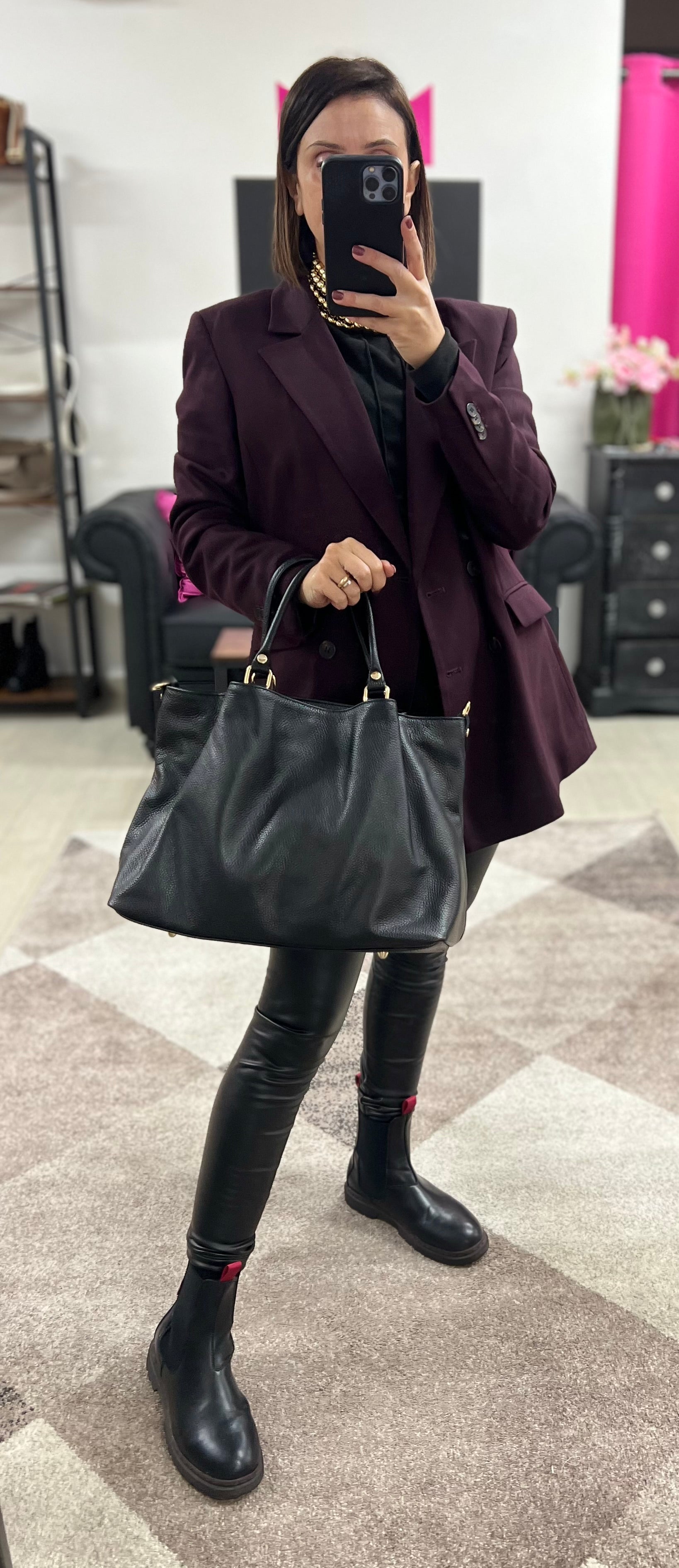 Melanie black tote