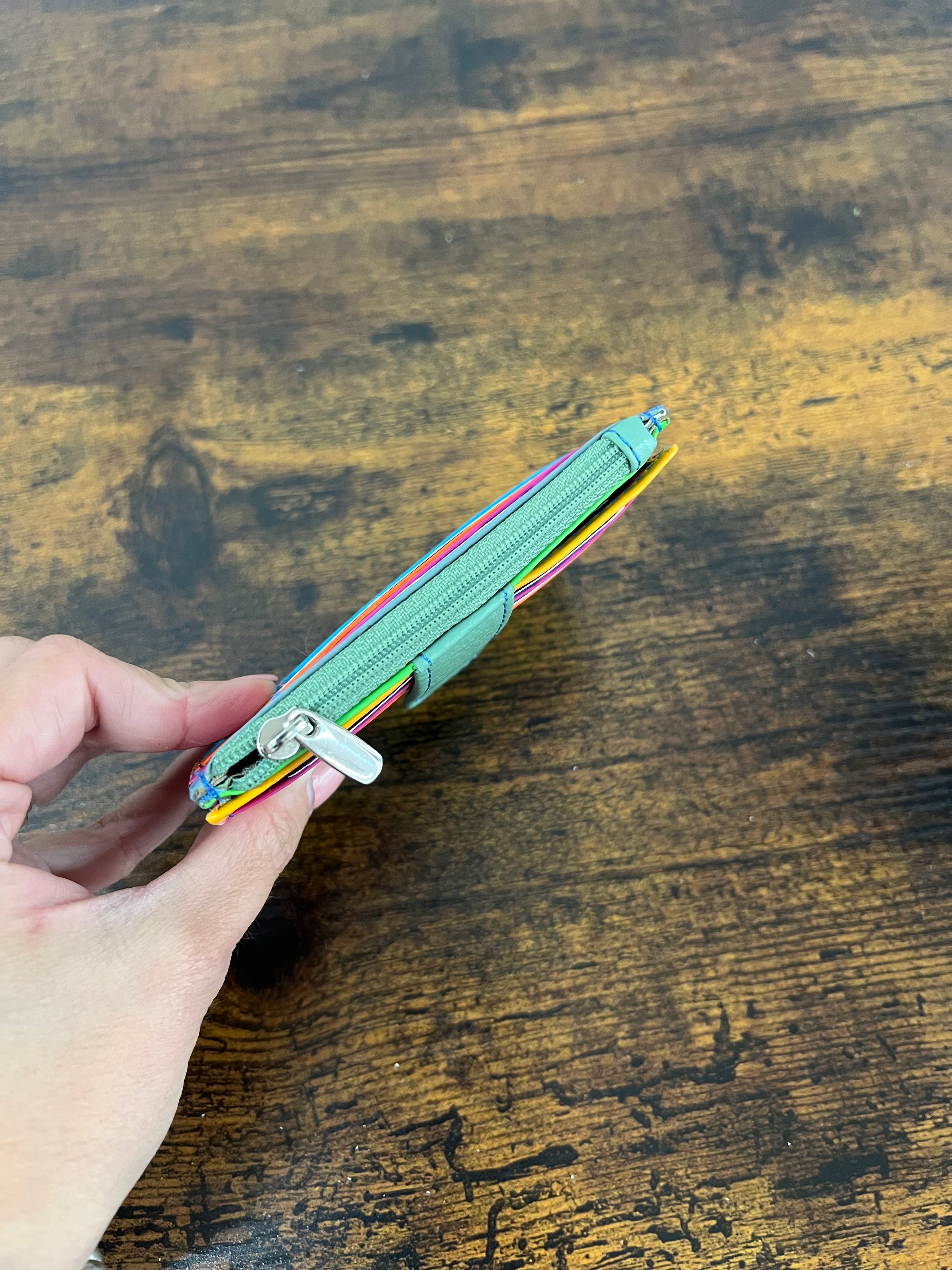Sage green card holder