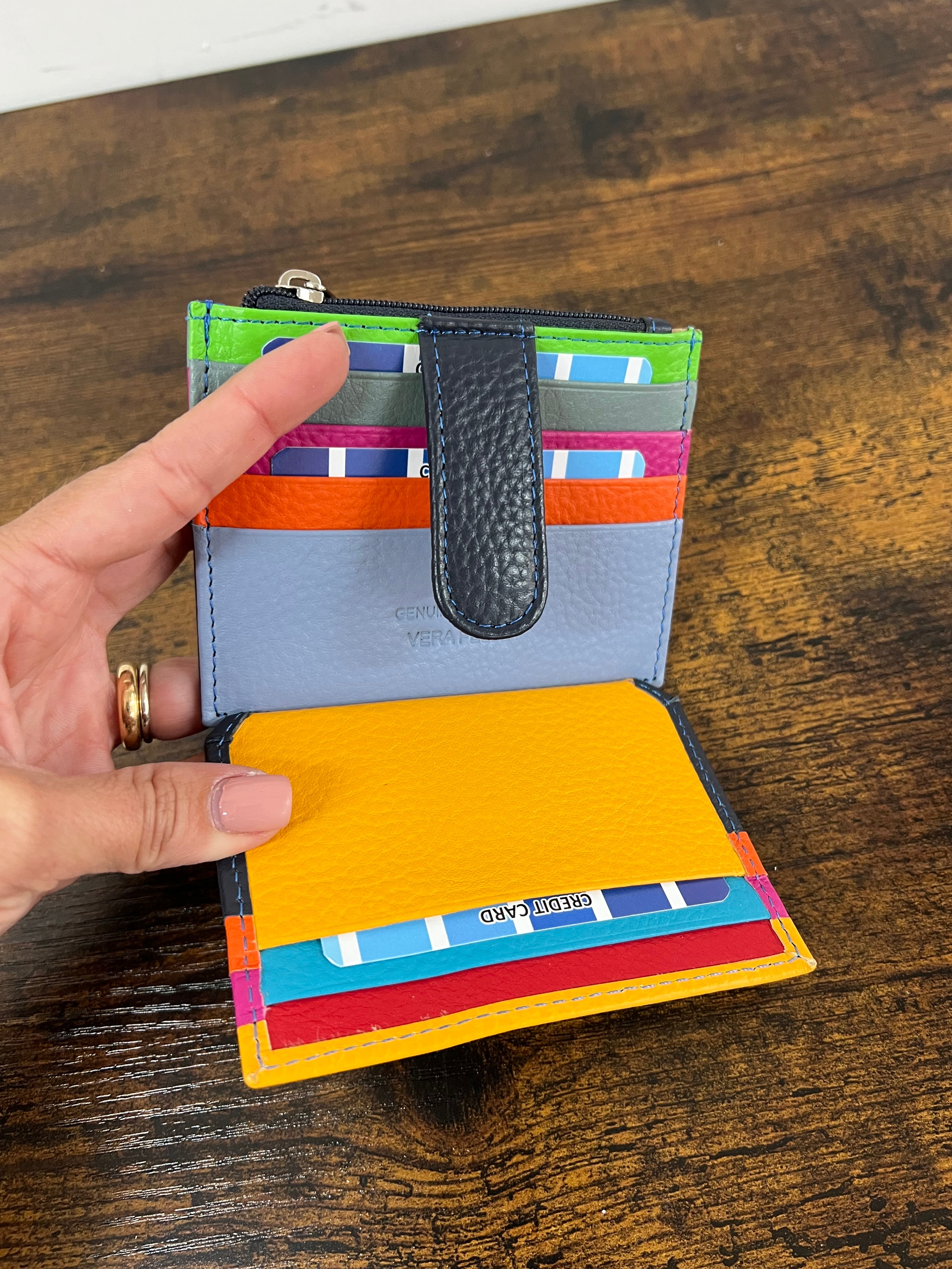Unisex navy card holder