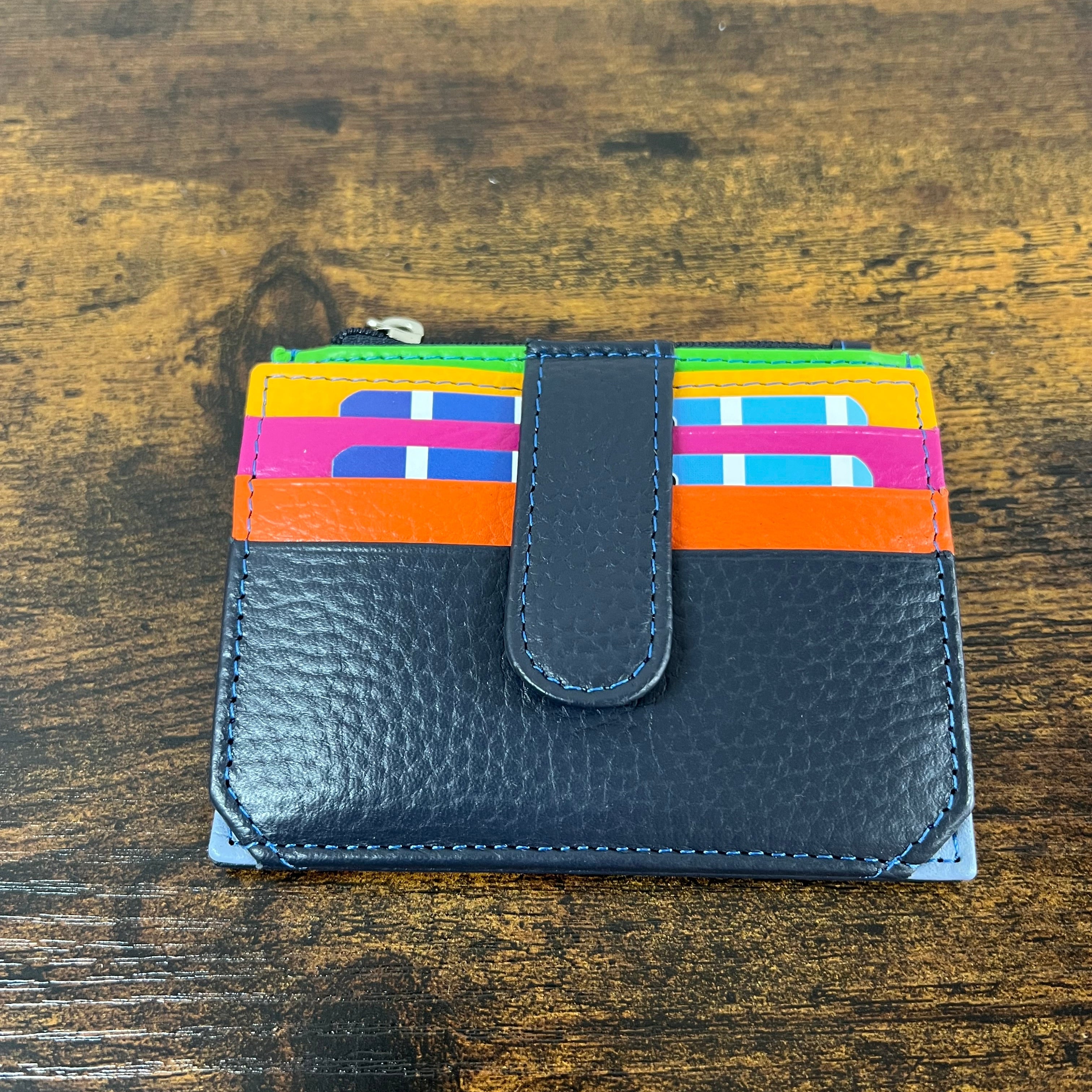 Unisex navy card holder