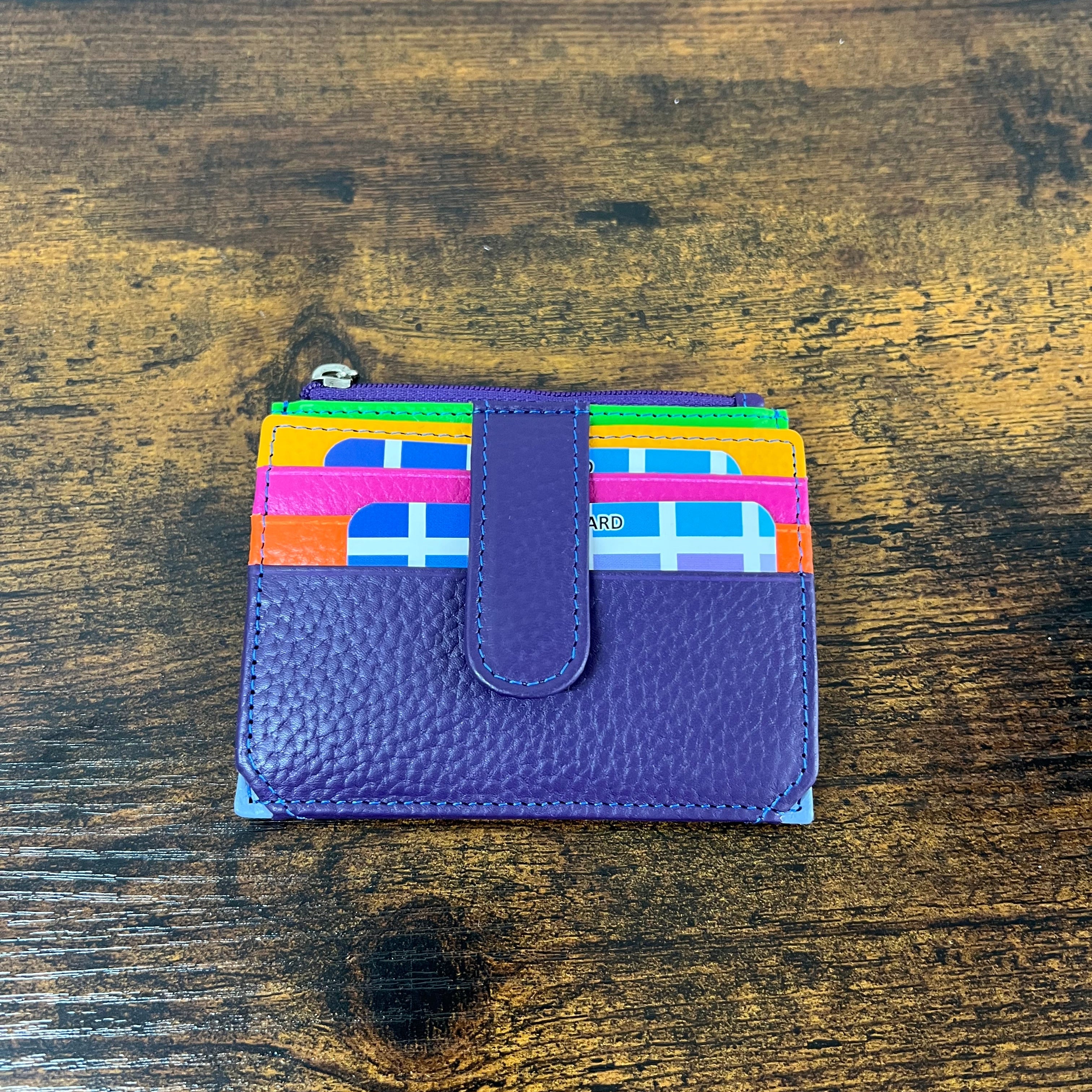 Purple unisex card holder