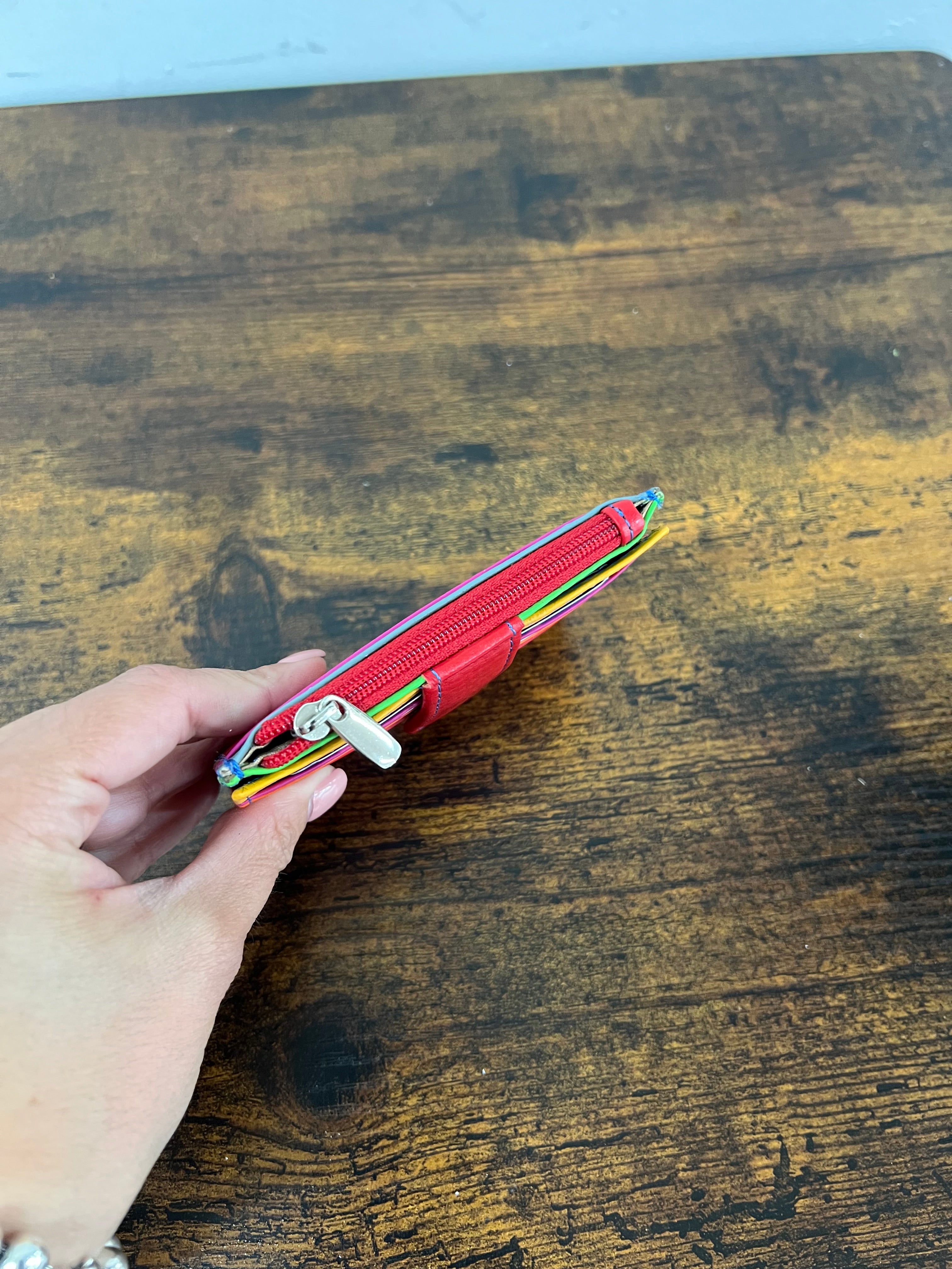 Red unisex card holder